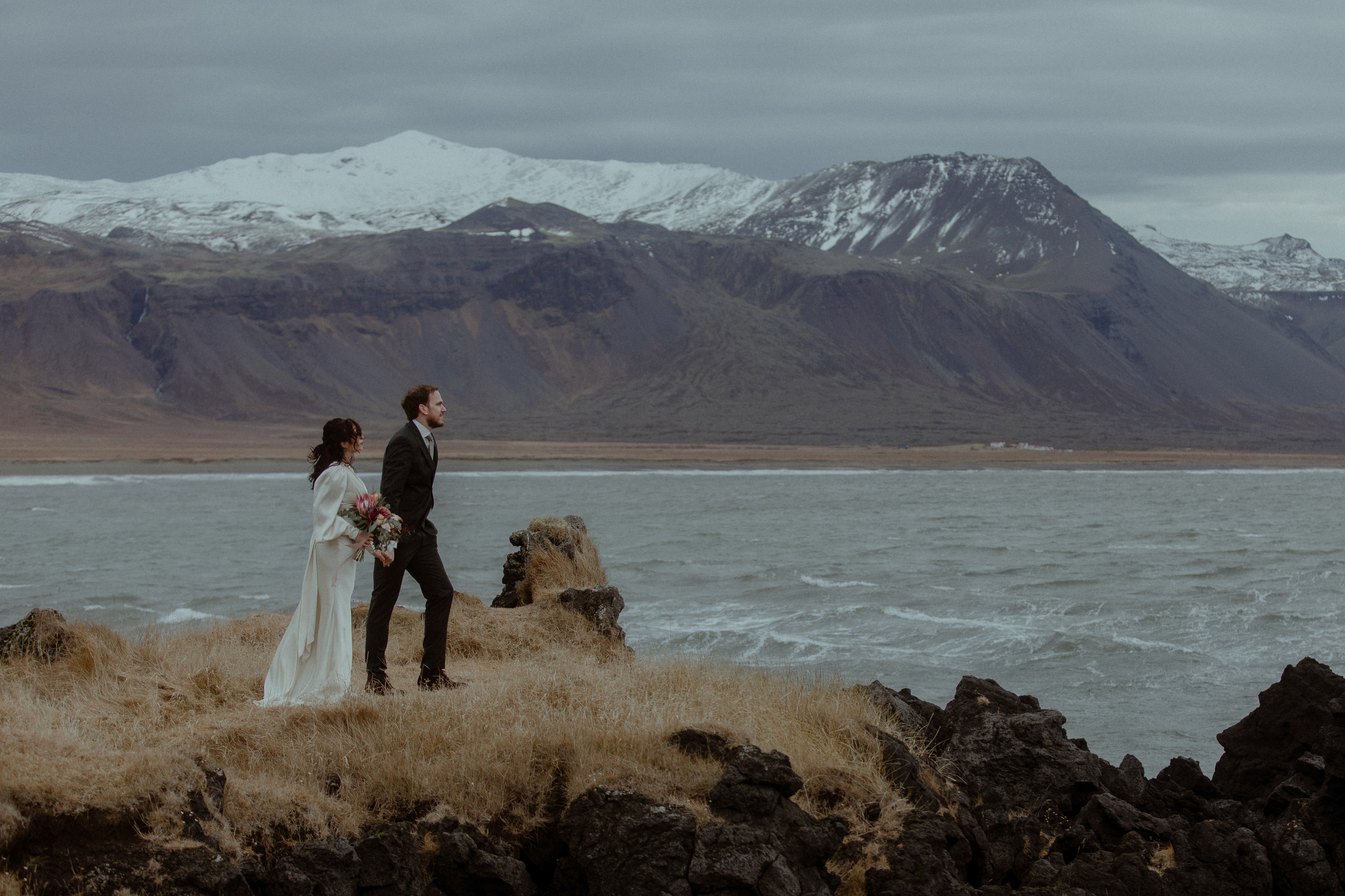 Elopement at Snaefellsnes Iceland | Wedding photos with Icelandic horses. Iceland elopement photo and video | Nikolaichik Photo