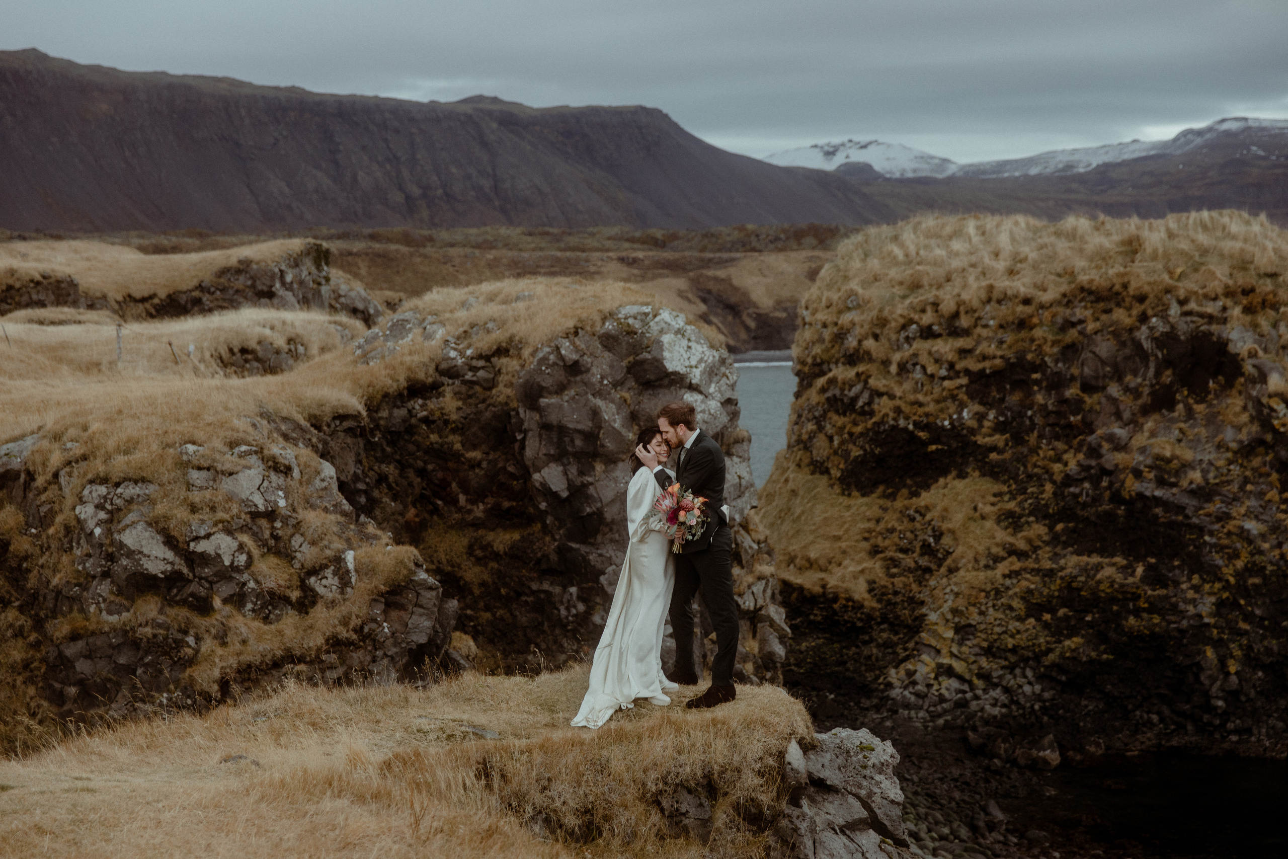 Elopement at Snaefellsnes Iceland | Wedding photos with Icelandic horses. Iceland elopement photo and video | Nikolaichik Photo