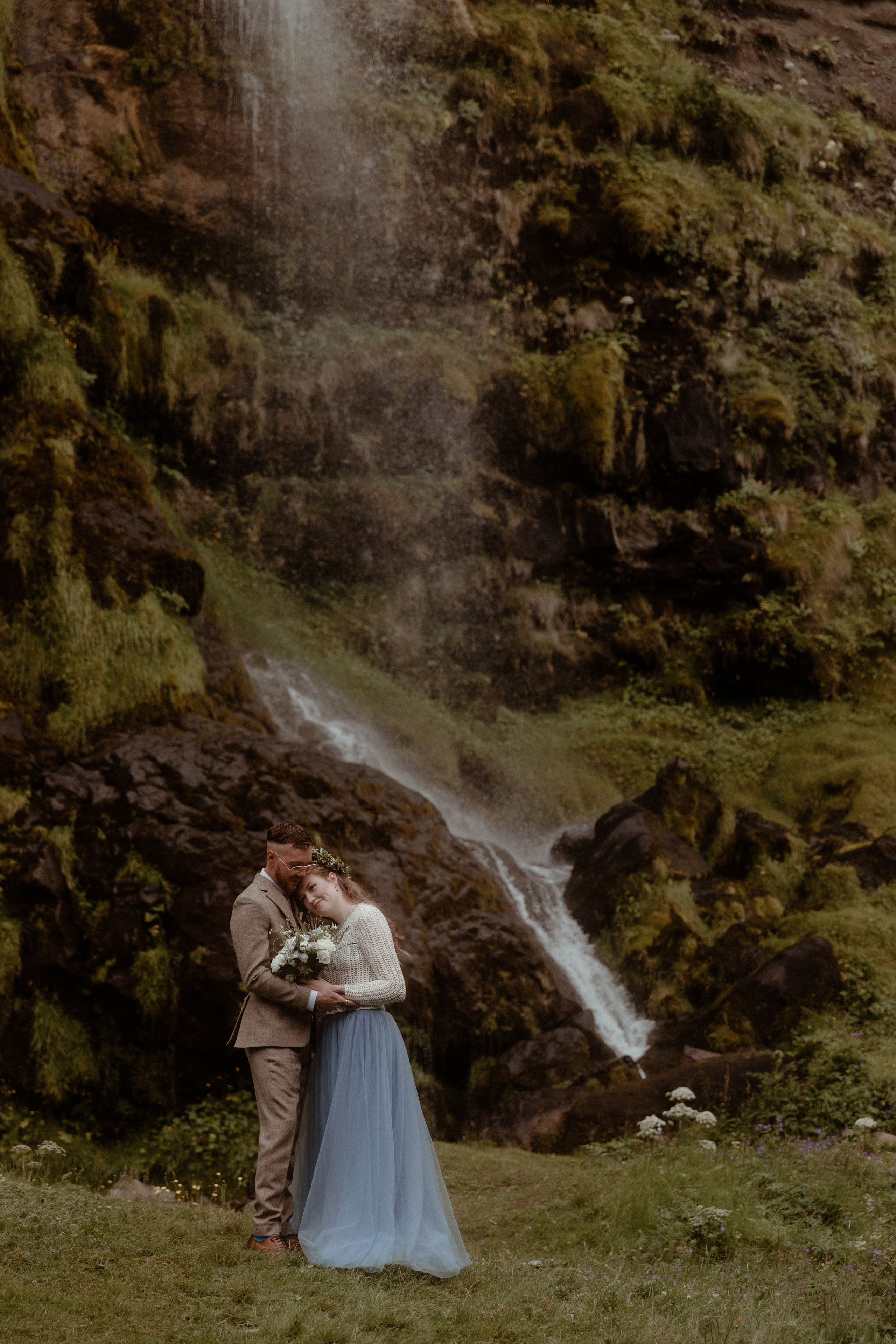 Iceland Secret Waterfall Elopement. Iceland elopement photo and video | Nikolaichik Photo