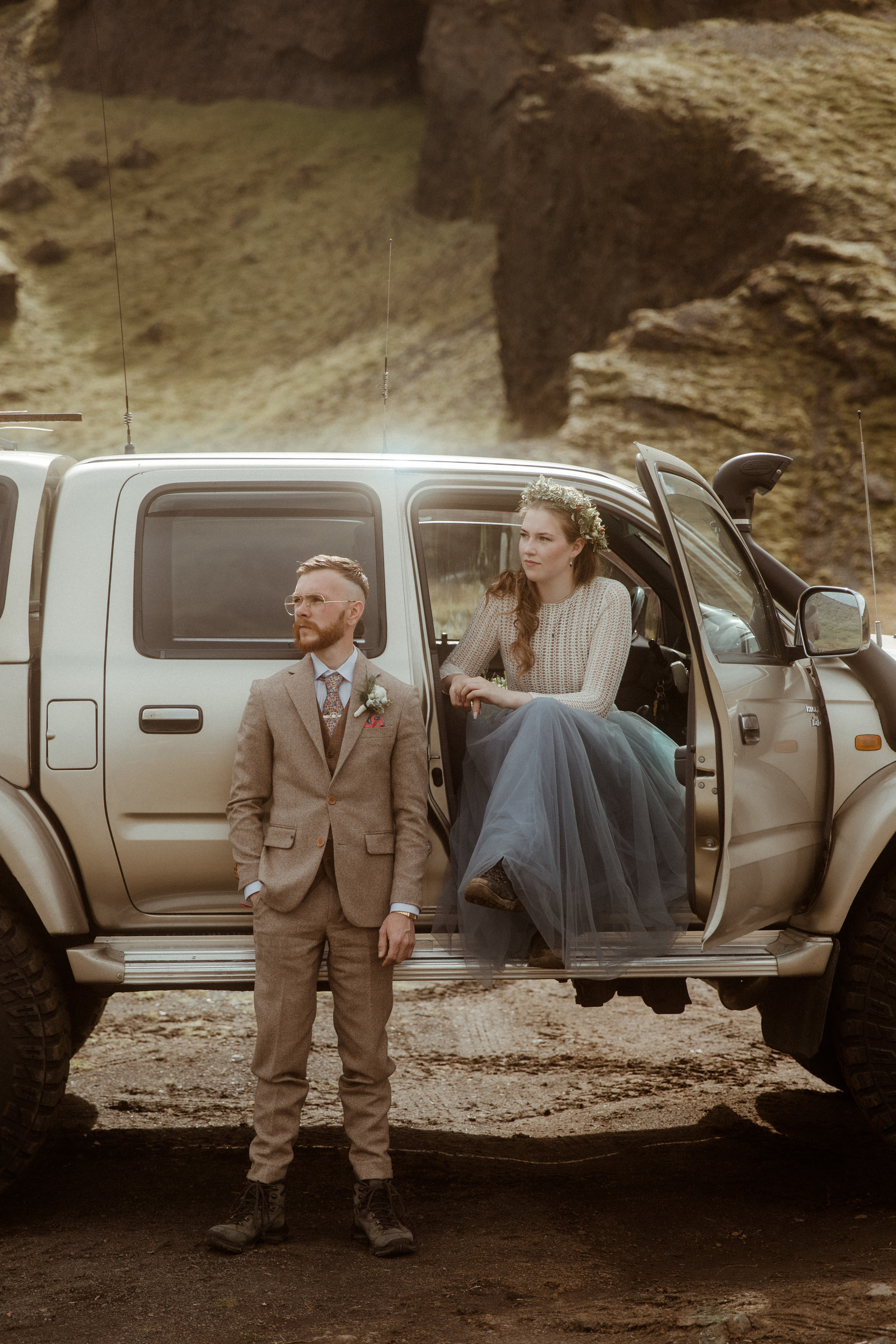 Iceland Secret Waterfall Elopement. Iceland elopement photo and video | Nikolaichik Photo