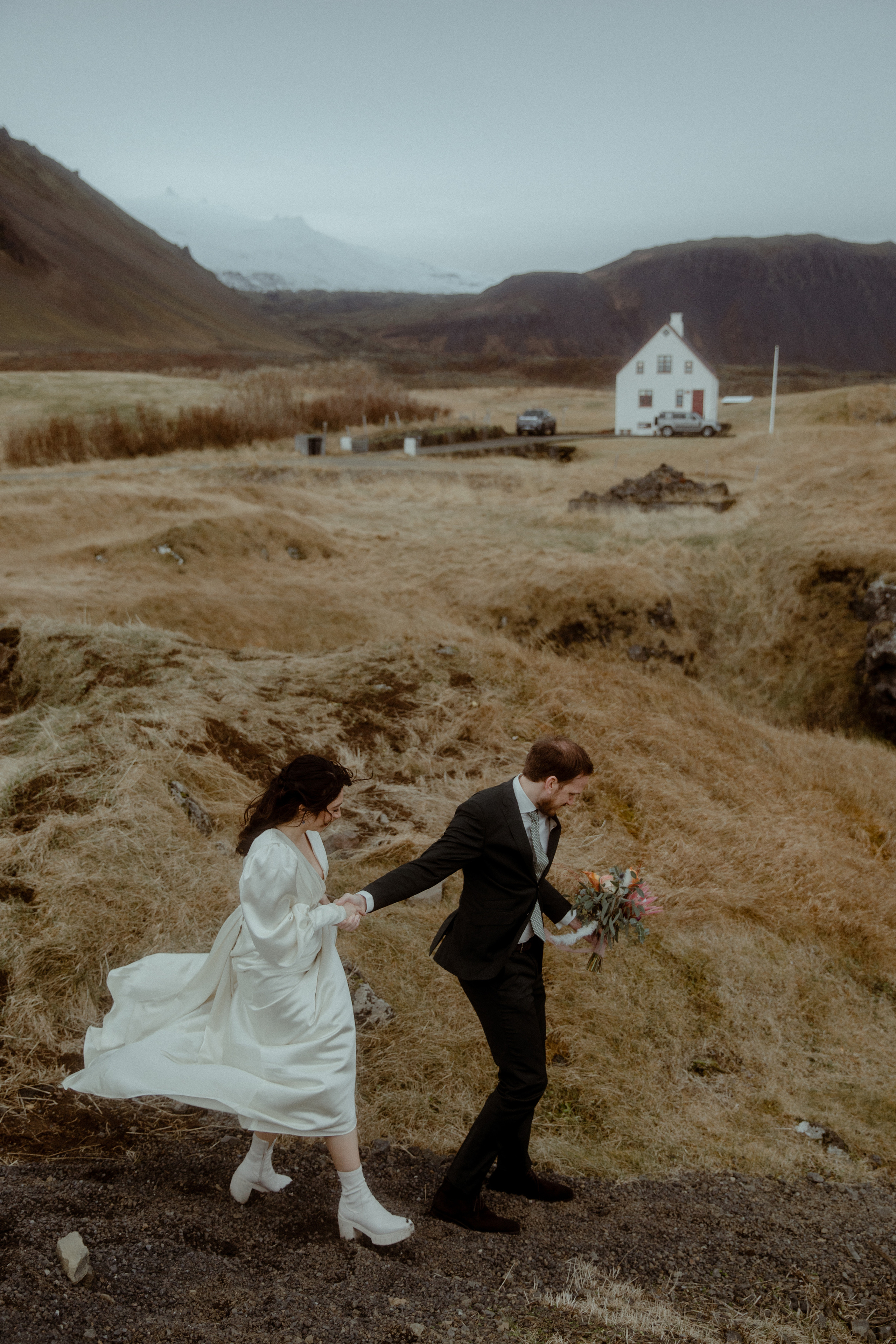 Elopement at Snaefellsnes Iceland | Wedding photos with Icelandic horses. Iceland elopement photo and video | Nikolaichik Photo