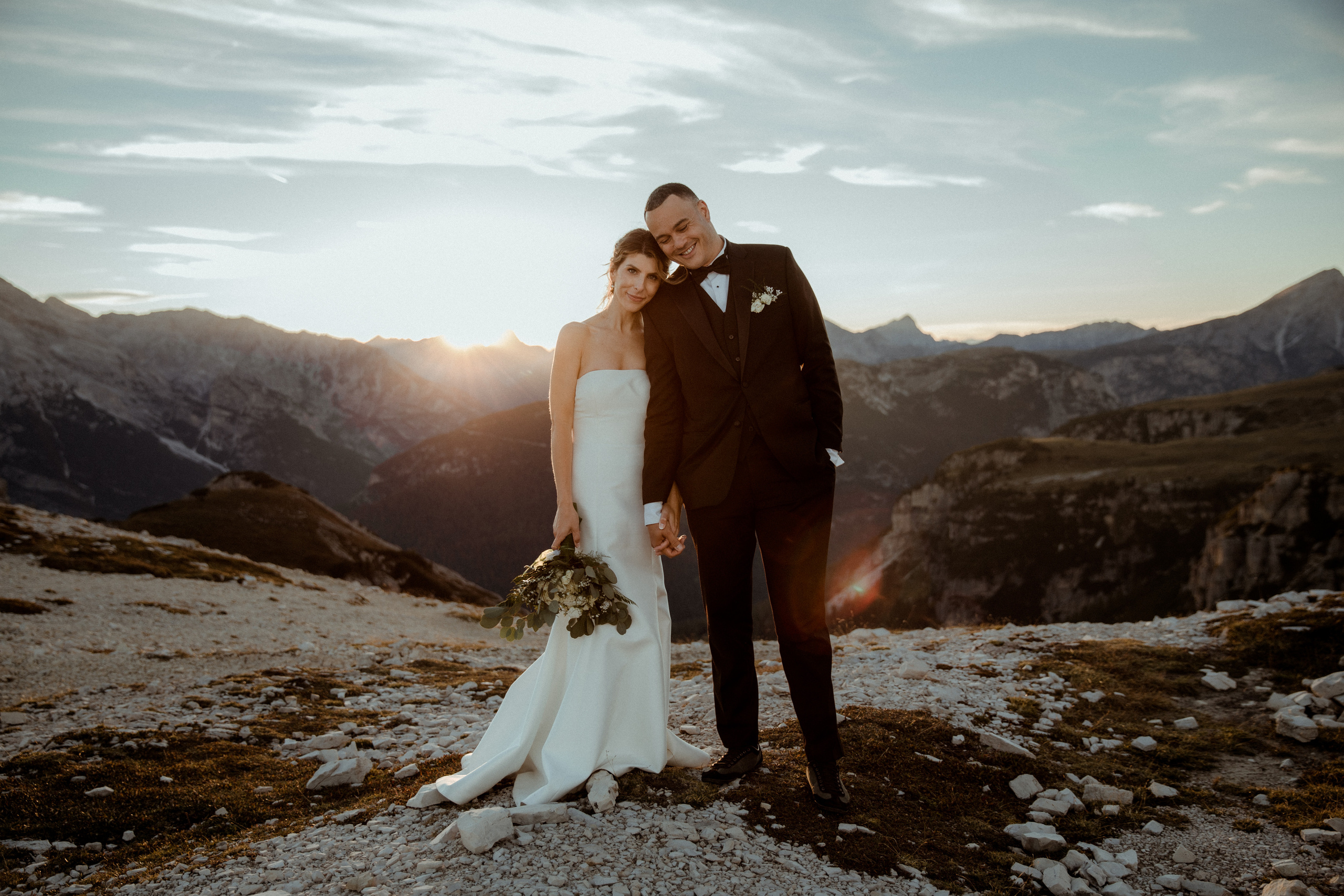 Sunrise Dolomites Elopement. Iceland elopement photographer & videographer