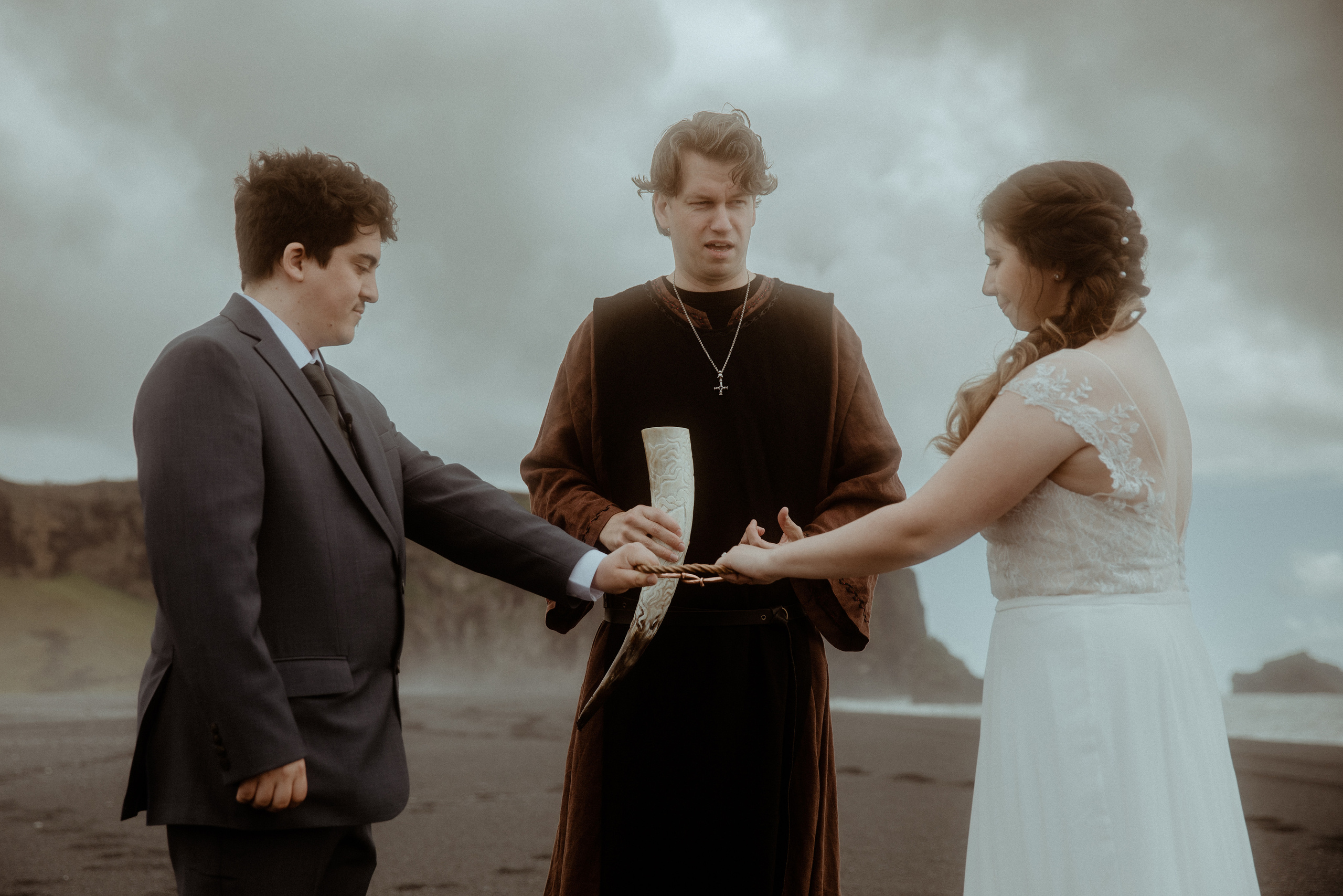 Private Black Sand Beach Elopement. Iceland elopement photographer & videographer