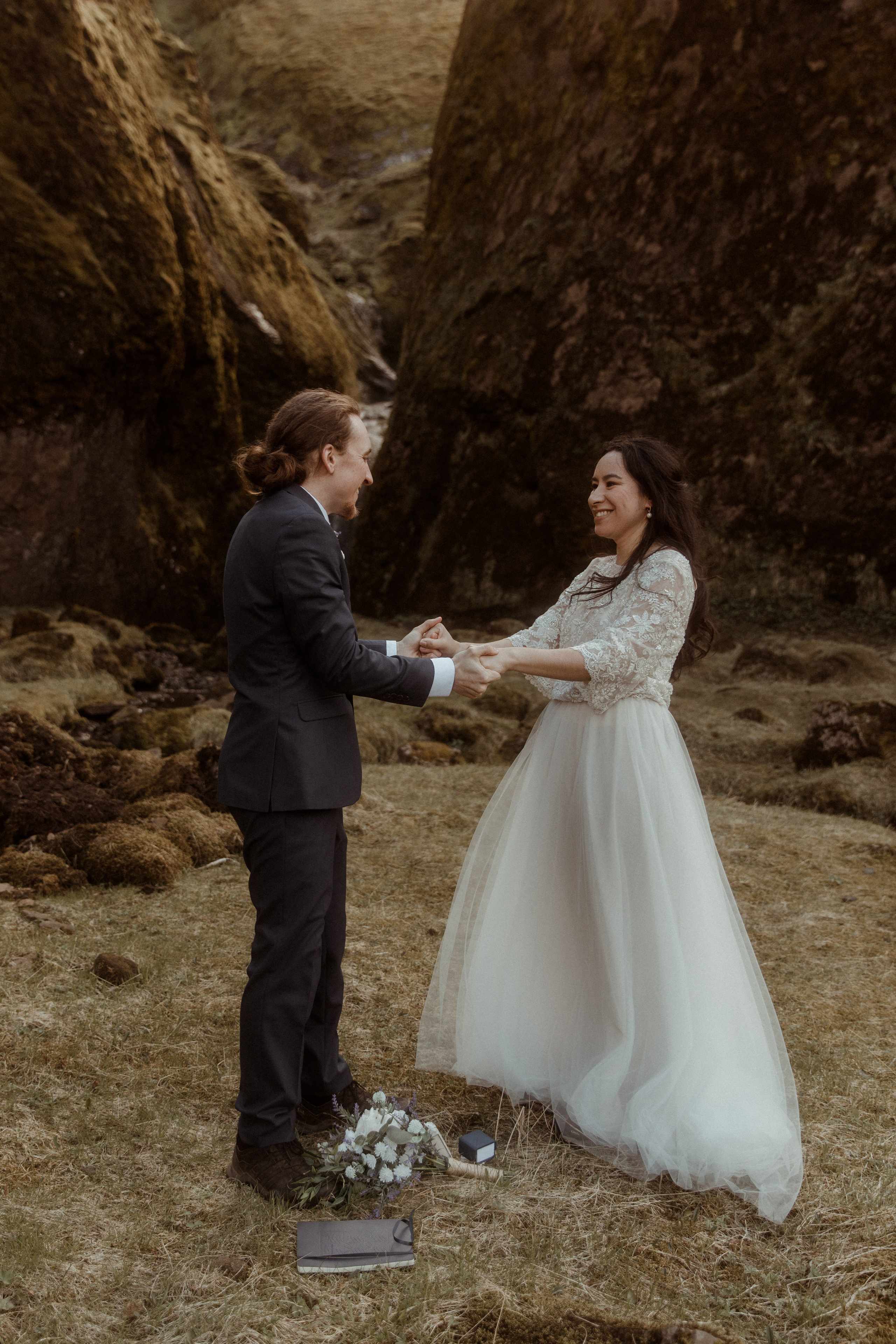 Hiking Iceland Elopement. Iceland elopement photographer & videographer