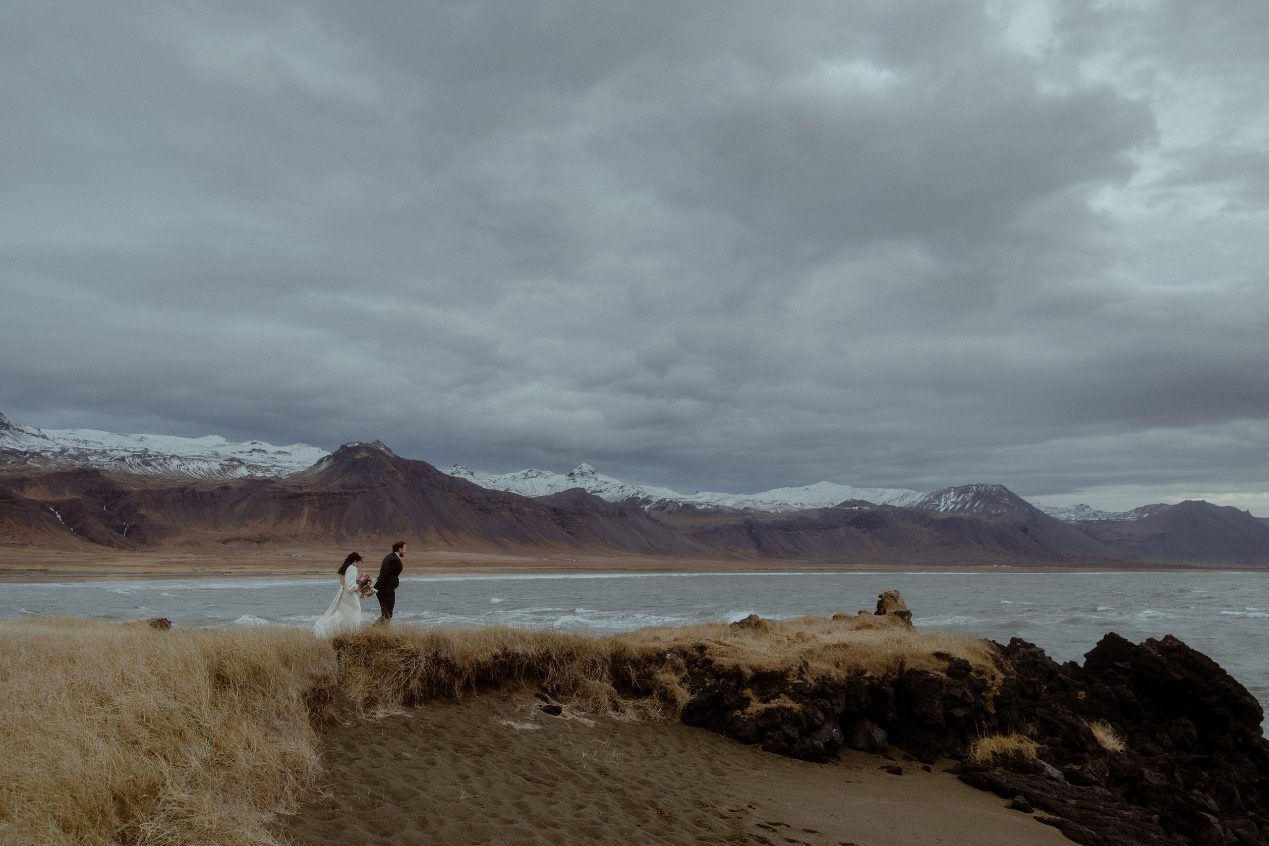 Elopement at Snaefellsnes Iceland | Wedding photos with Icelandic horses. Iceland elopement photo and video | Nikolaichik Photo