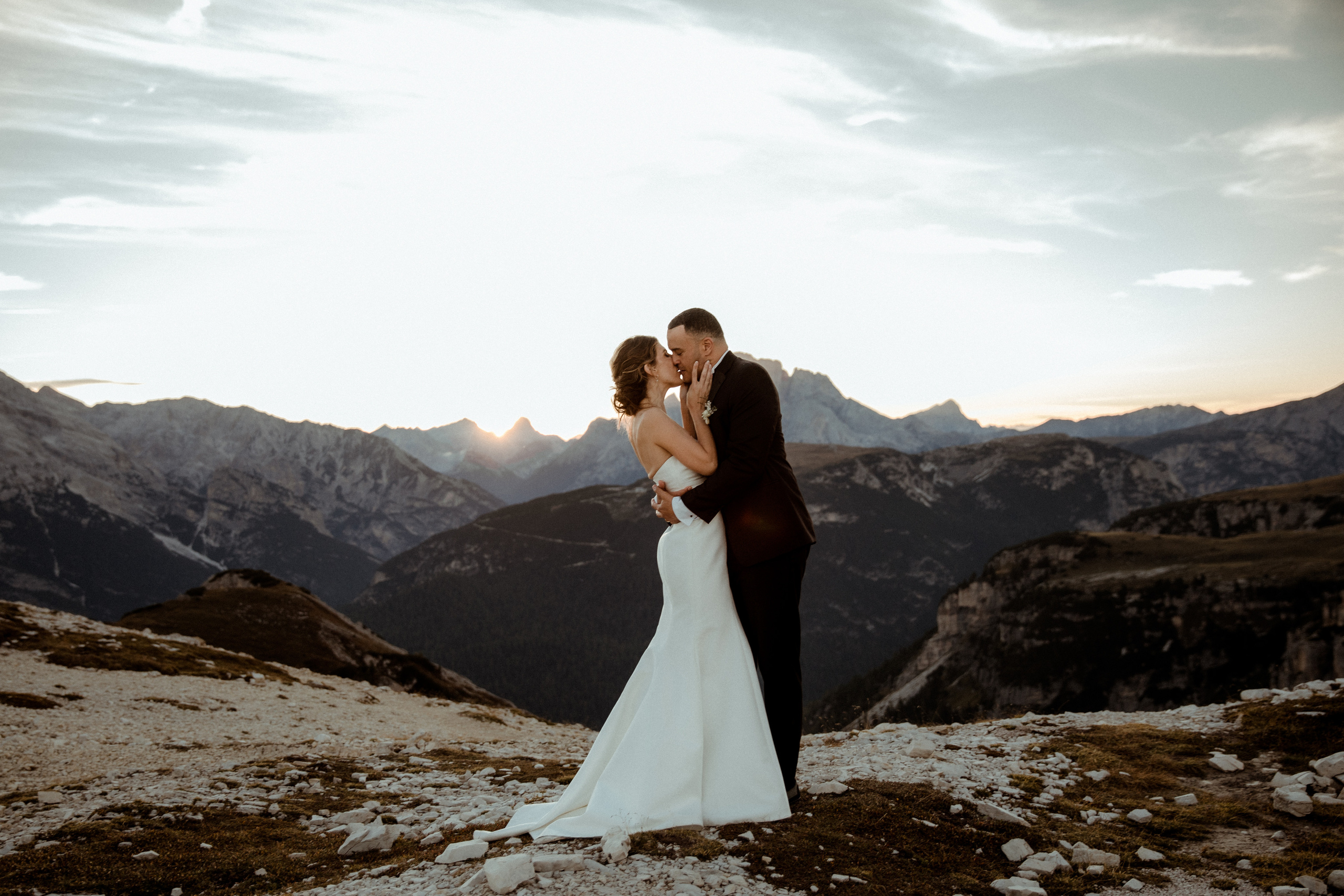 Sunrise Dolomites Elopement. Iceland elopement photographer & videographer