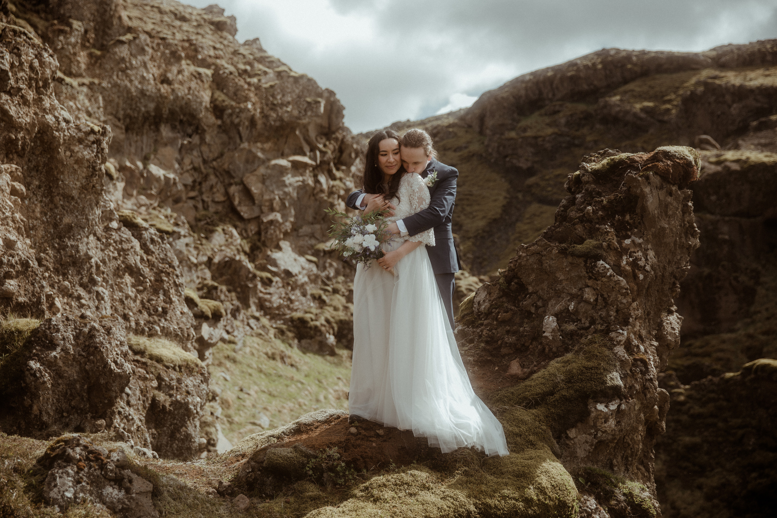 Hiking Iceland Elopement. Iceland elopement photographer & videographer