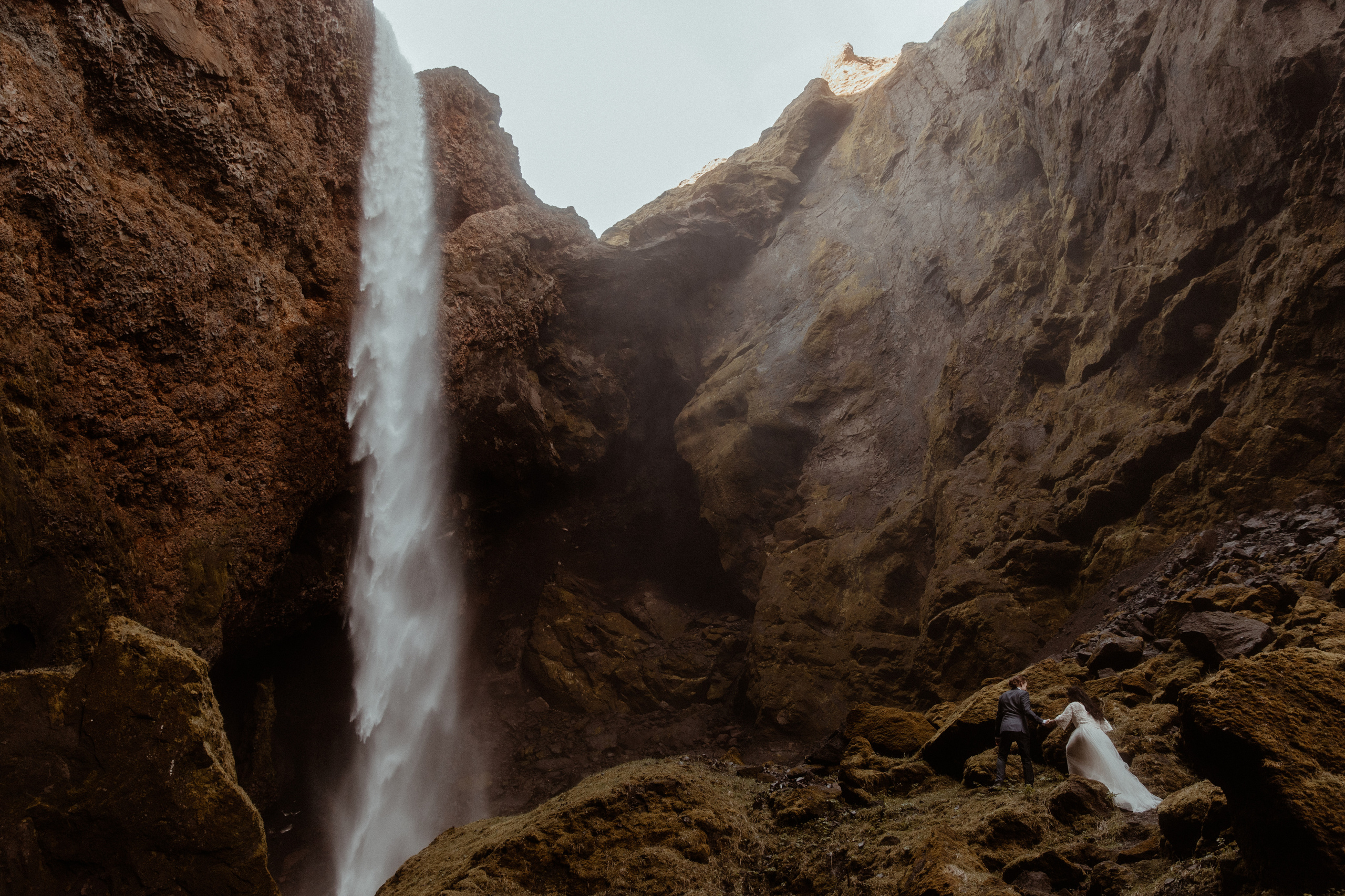 Hiking Iceland Elopement. Iceland elopement photographer & videographer
