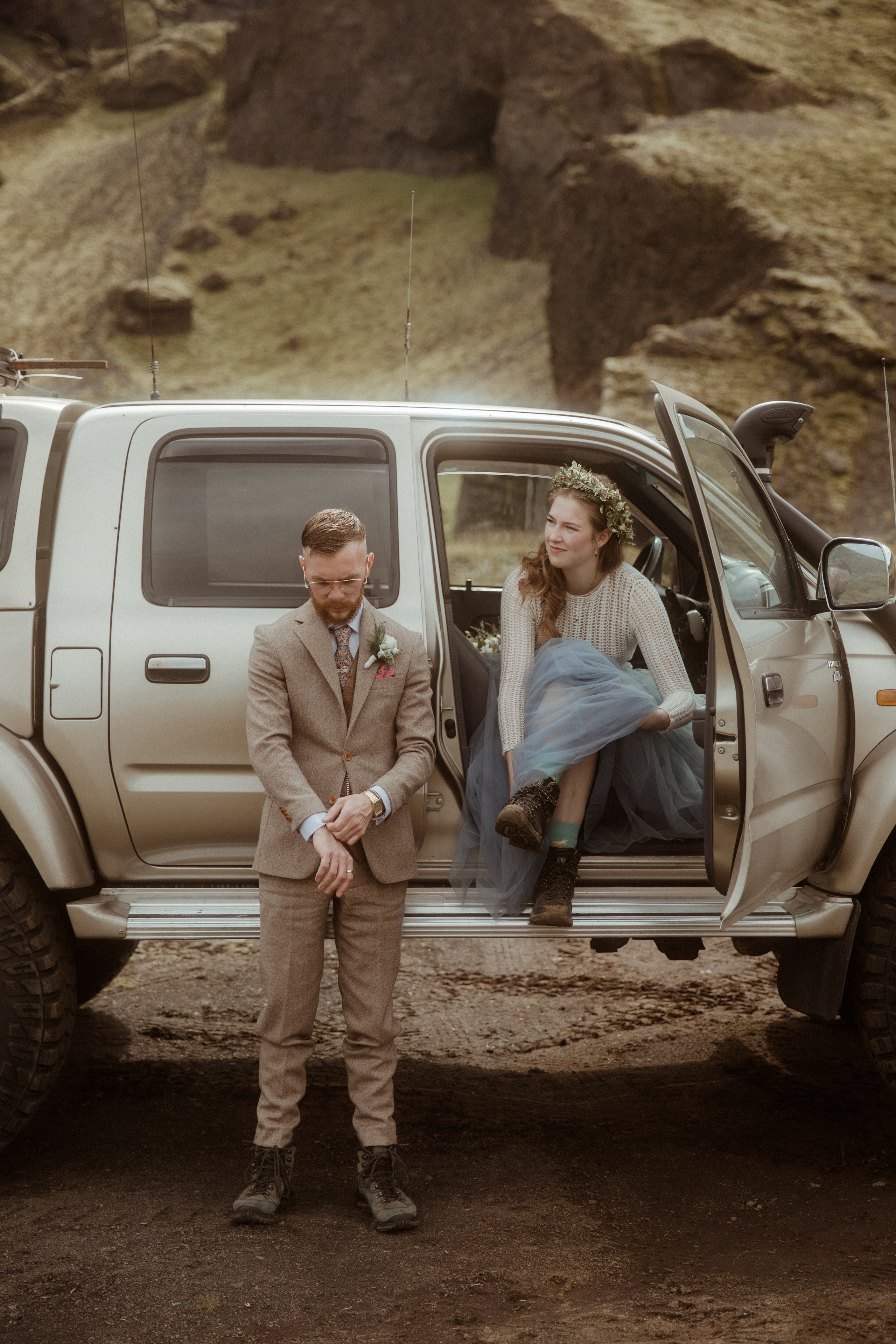 Iceland Secret Waterfall Elopement. Iceland elopement photo and video | Nikolaichik Photo
