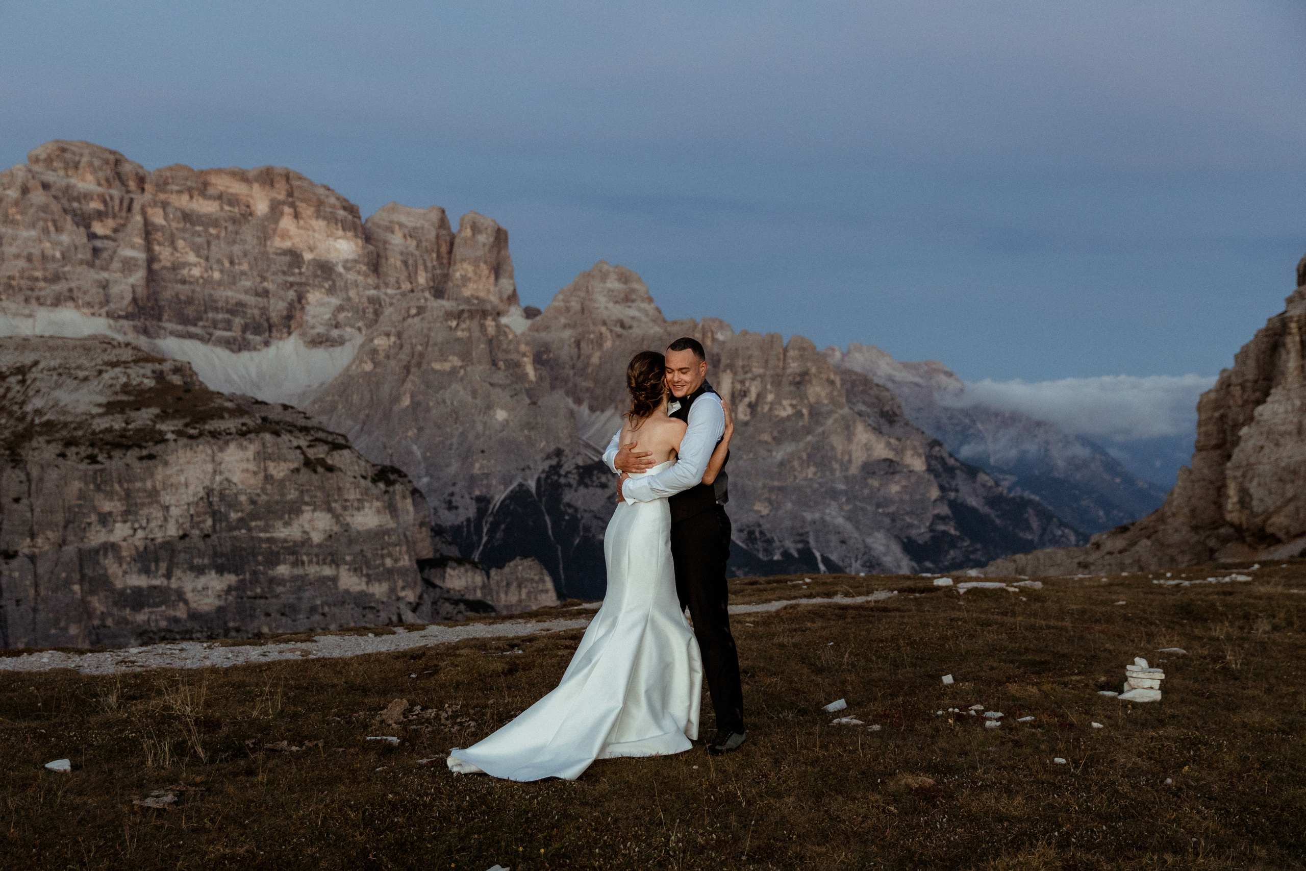 Sunrise Dolomites Elopement. Iceland elopement photographer & videographer