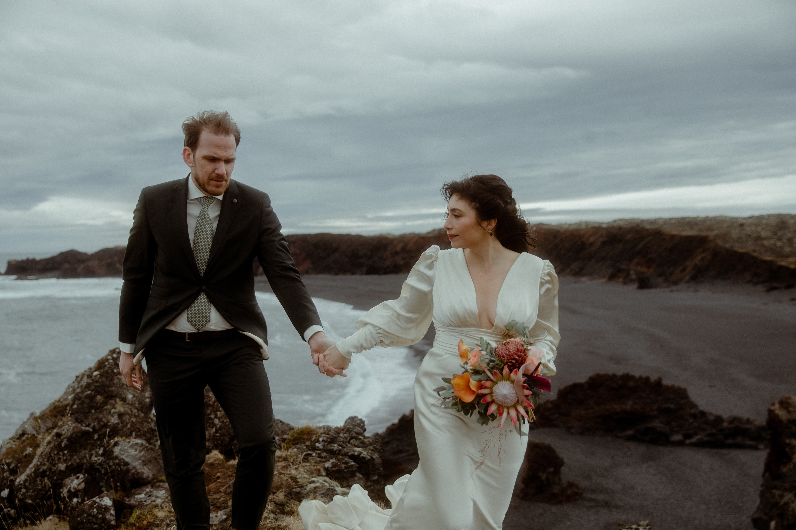Elopement at Snaefellsnes Iceland | Wedding photos with Icelandic horses. Iceland elopement photo and video | Nikolaichik Photo