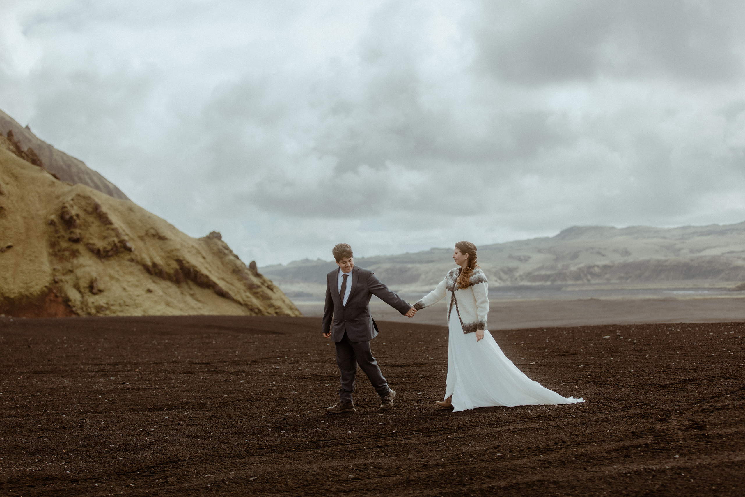 Private Black Sand Beach Elopement. Iceland elopement photographer & videographer