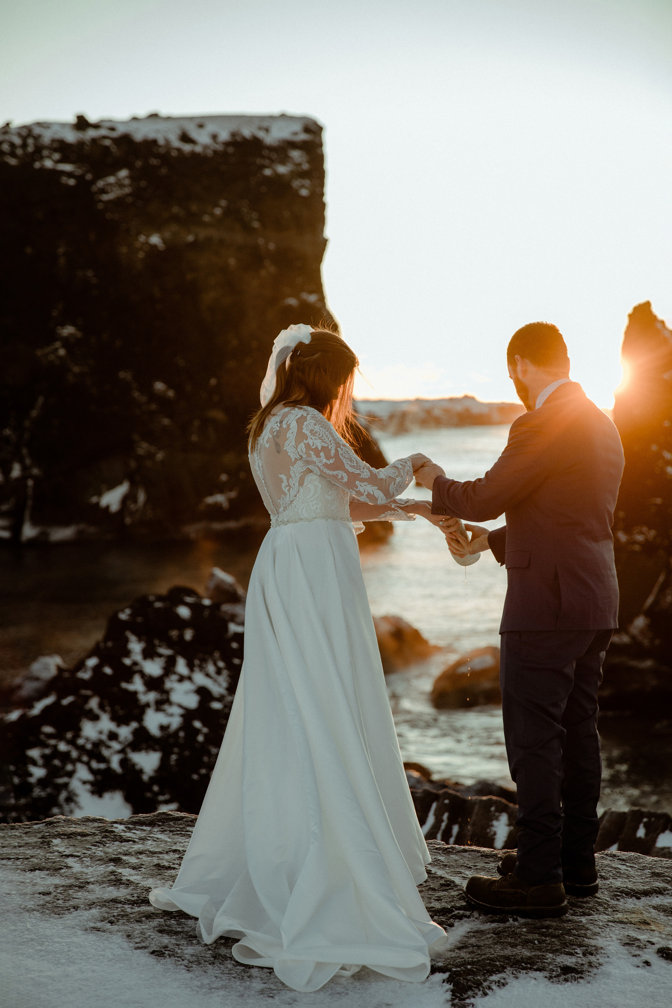 Golden Hour Elopement in Iceland. Iceland elopement photographer & videographer