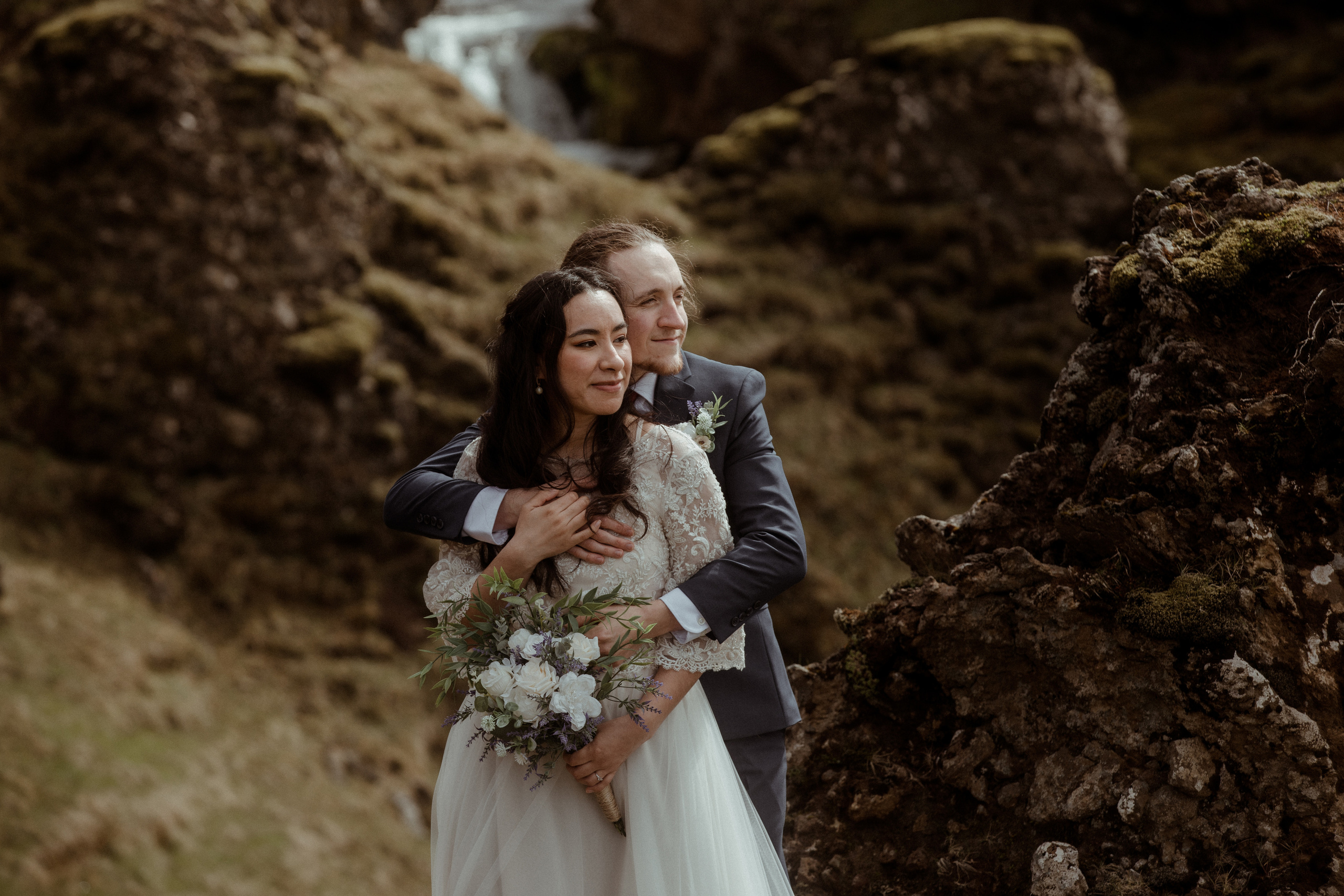 Hiking Iceland Elopement. Iceland elopement photographer & videographer