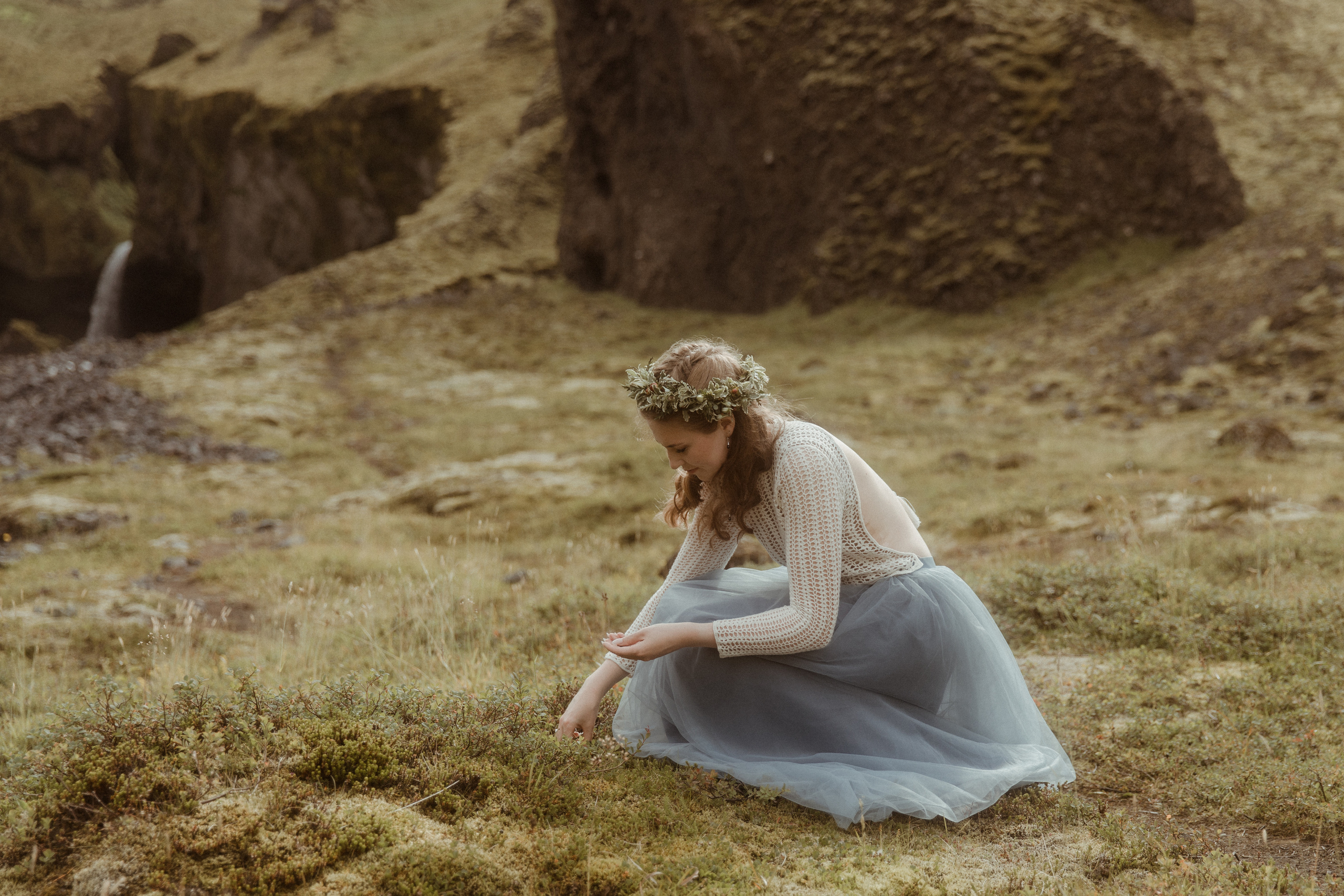 Iceland Secret Waterfall Elopement. Iceland elopement photo and video | Nikolaichik Photo