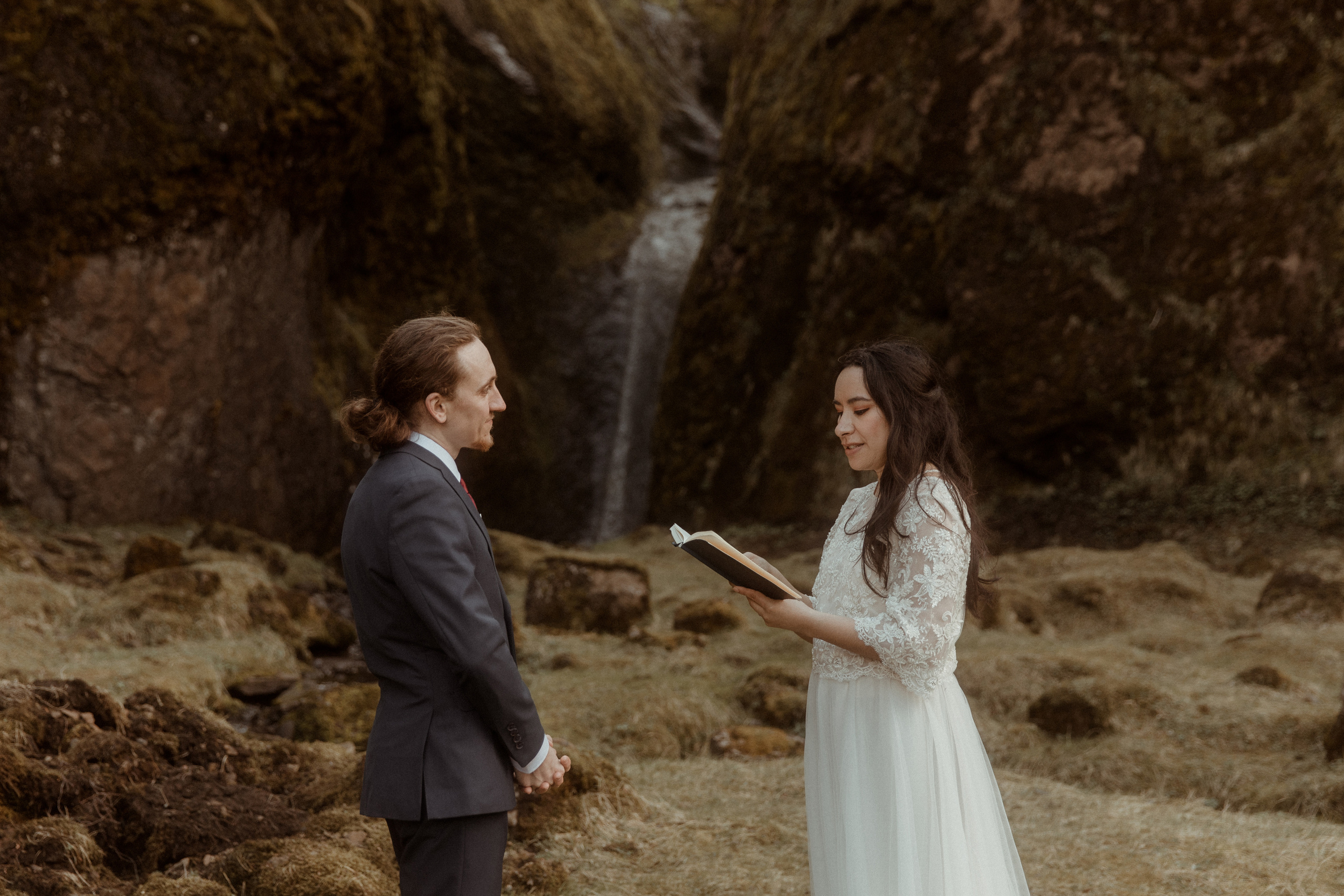 Hiking Iceland Elopement. Iceland elopement photographer & videographer