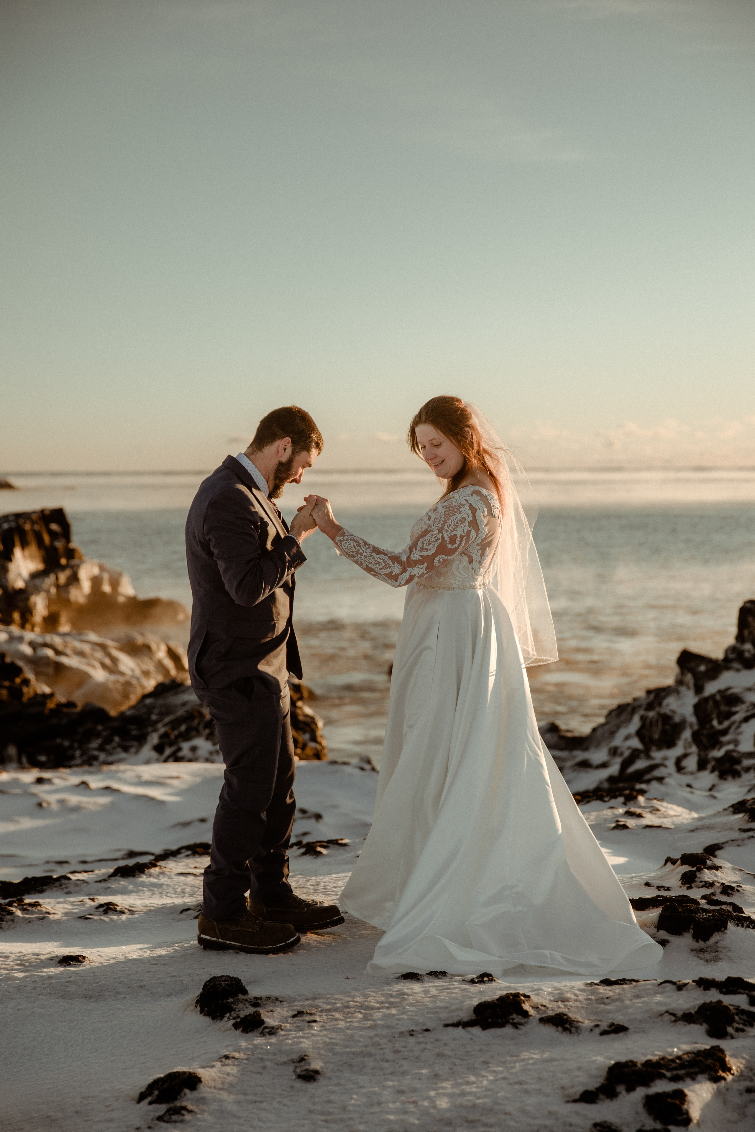 Golden Hour Elopement in Iceland. Iceland elopement photographer & videographer