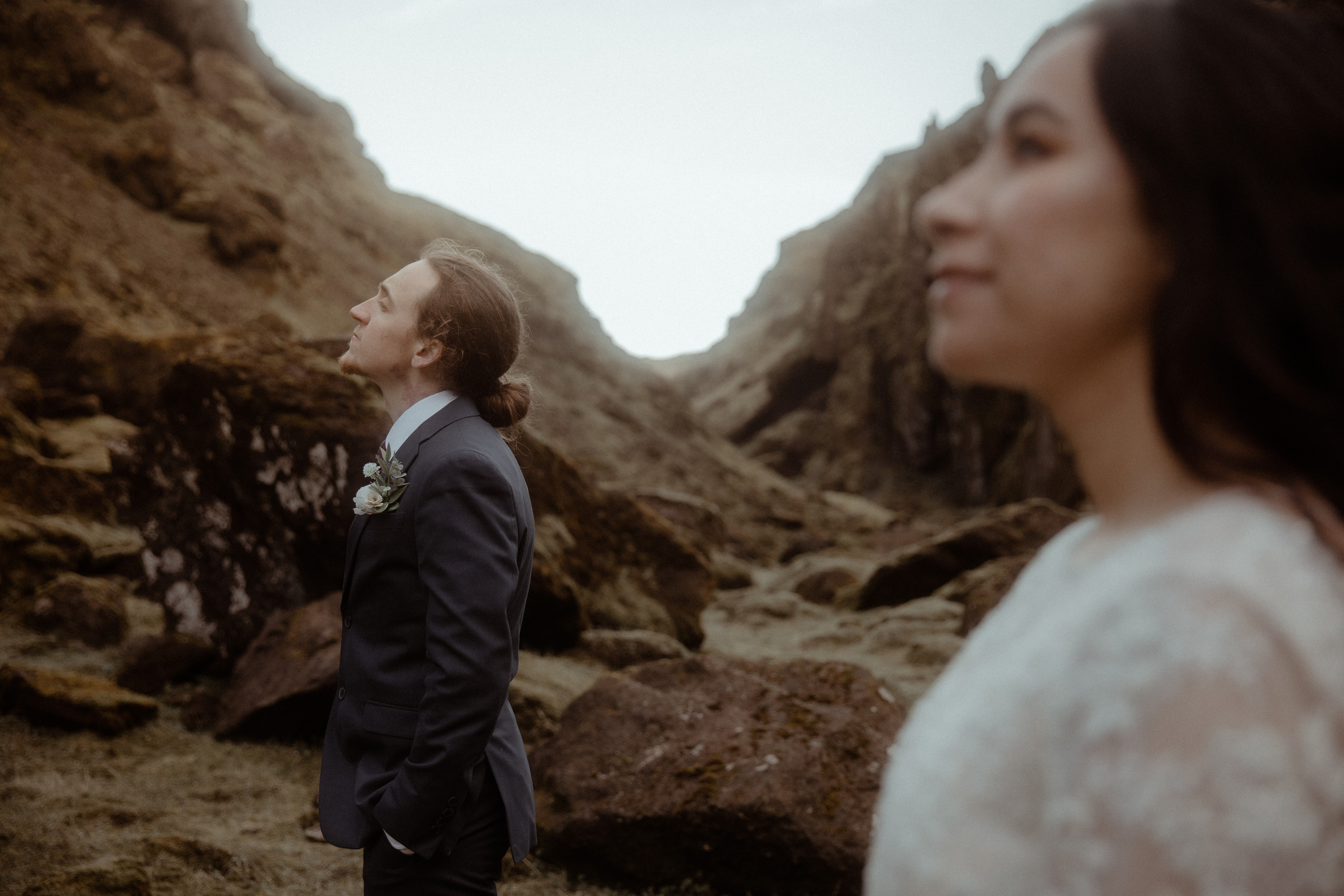 Hiking Iceland Elopement. Iceland elopement photographer & videographer