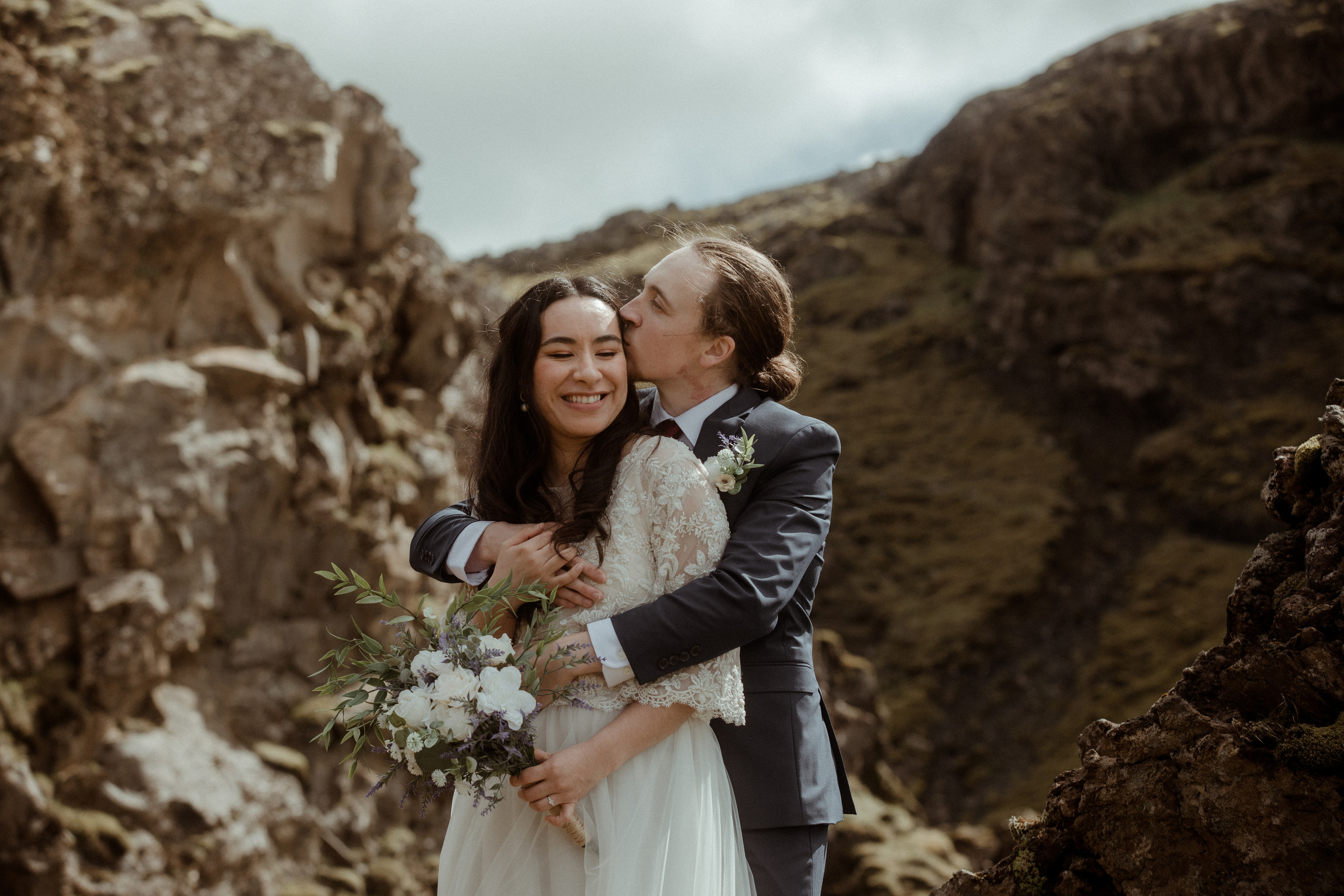 Hiking Iceland Elopement. Iceland elopement photographer & videographer