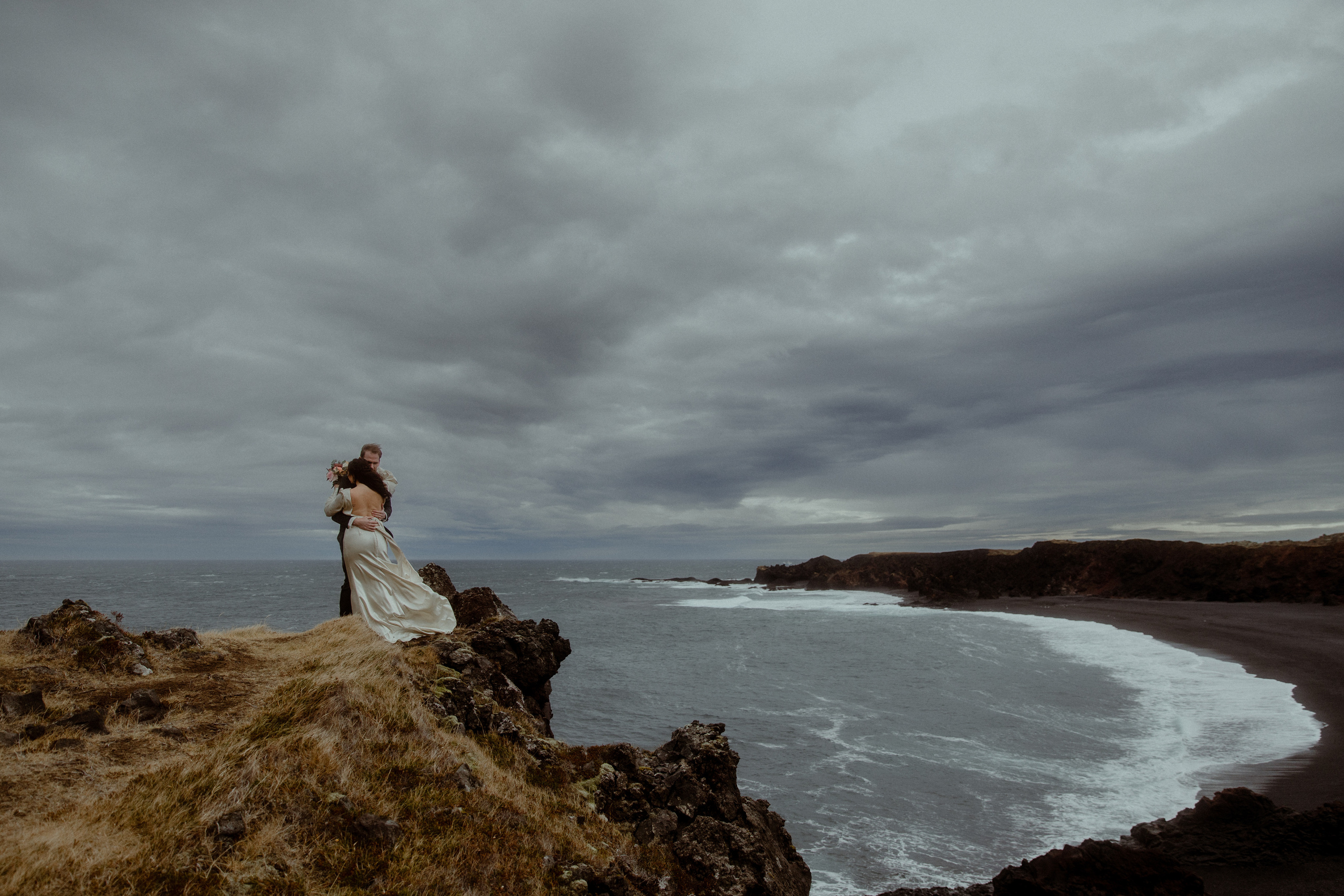 Elopement at Snaefellsnes Iceland | Wedding photos with Icelandic horses. Iceland elopement photo and video | Nikolaichik Photo