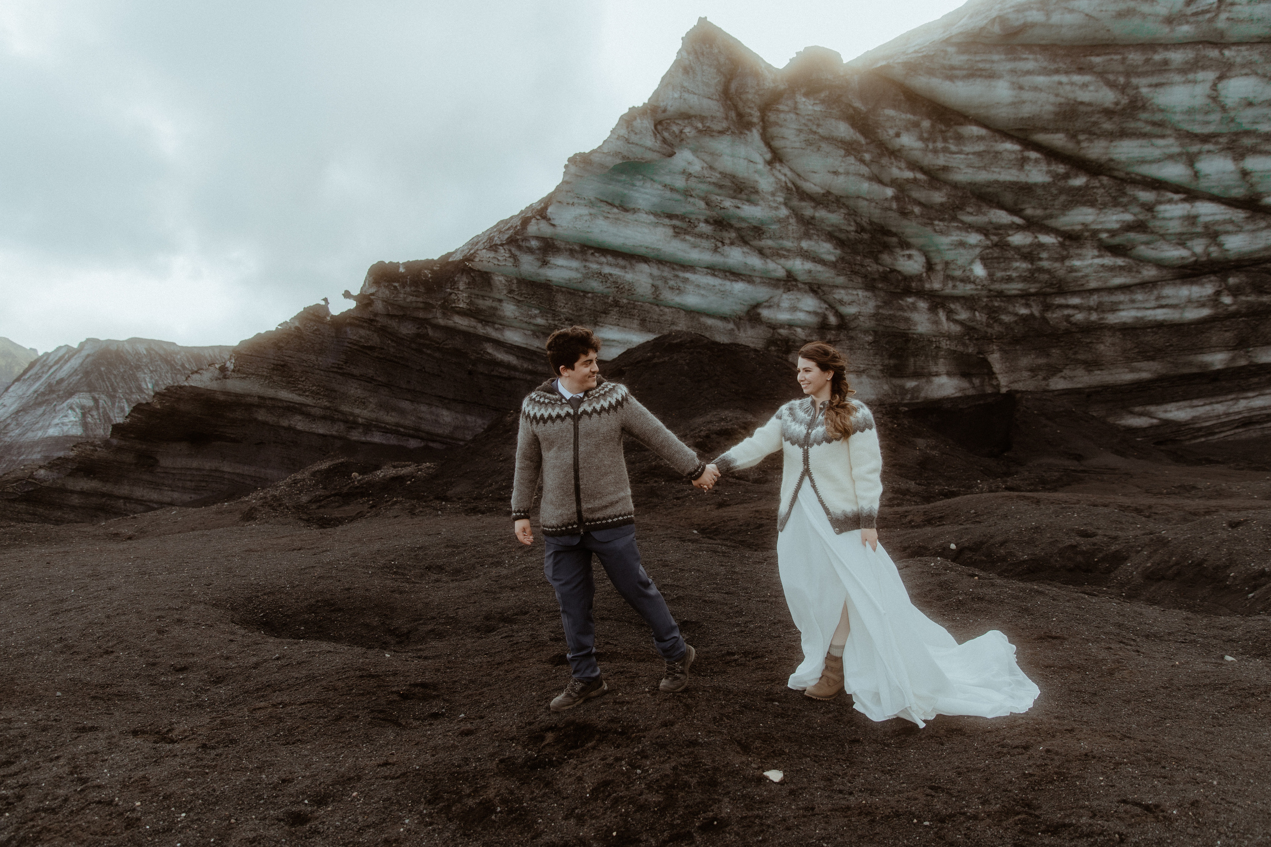 Private Black Sand Beach Elopement. Iceland elopement photographer & videographer