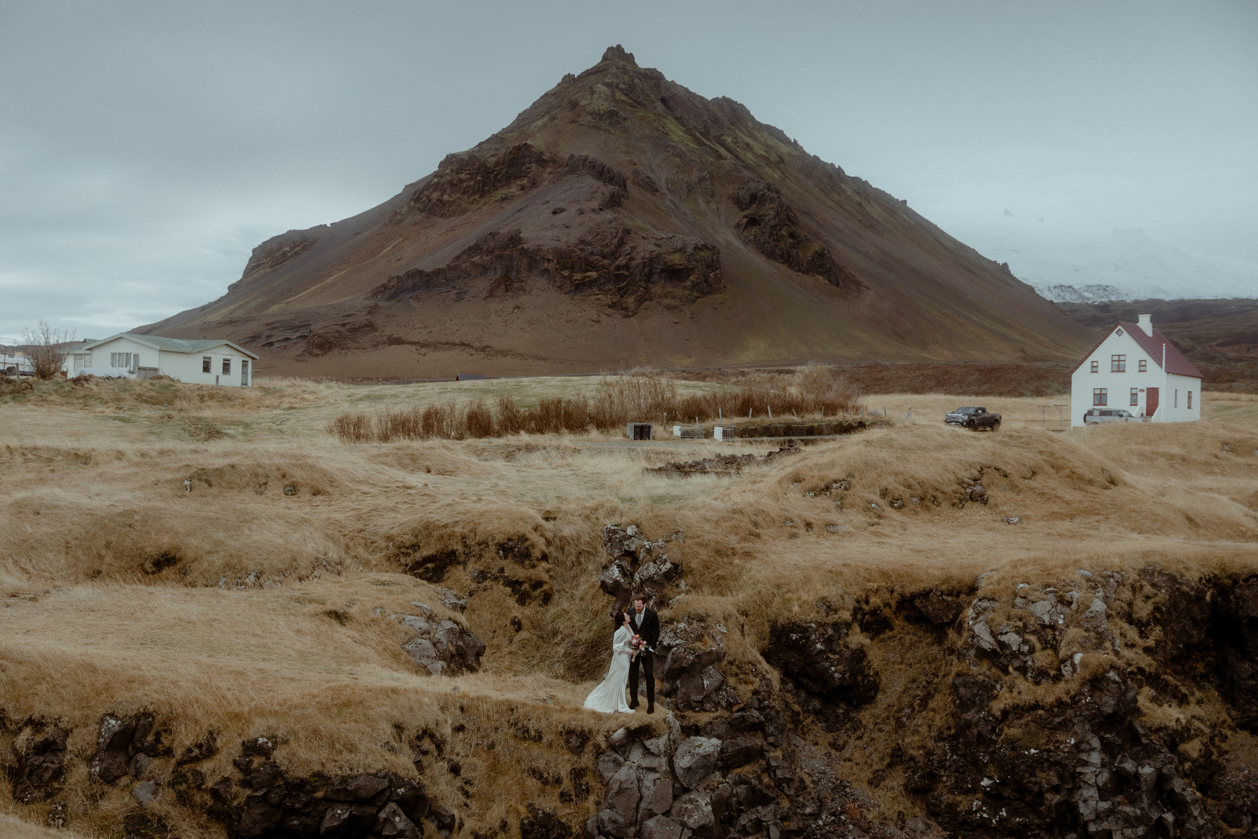 Elopement at Snaefellsnes Iceland | Wedding photos with Icelandic horses. Iceland elopement photo and video | Nikolaichik Photo