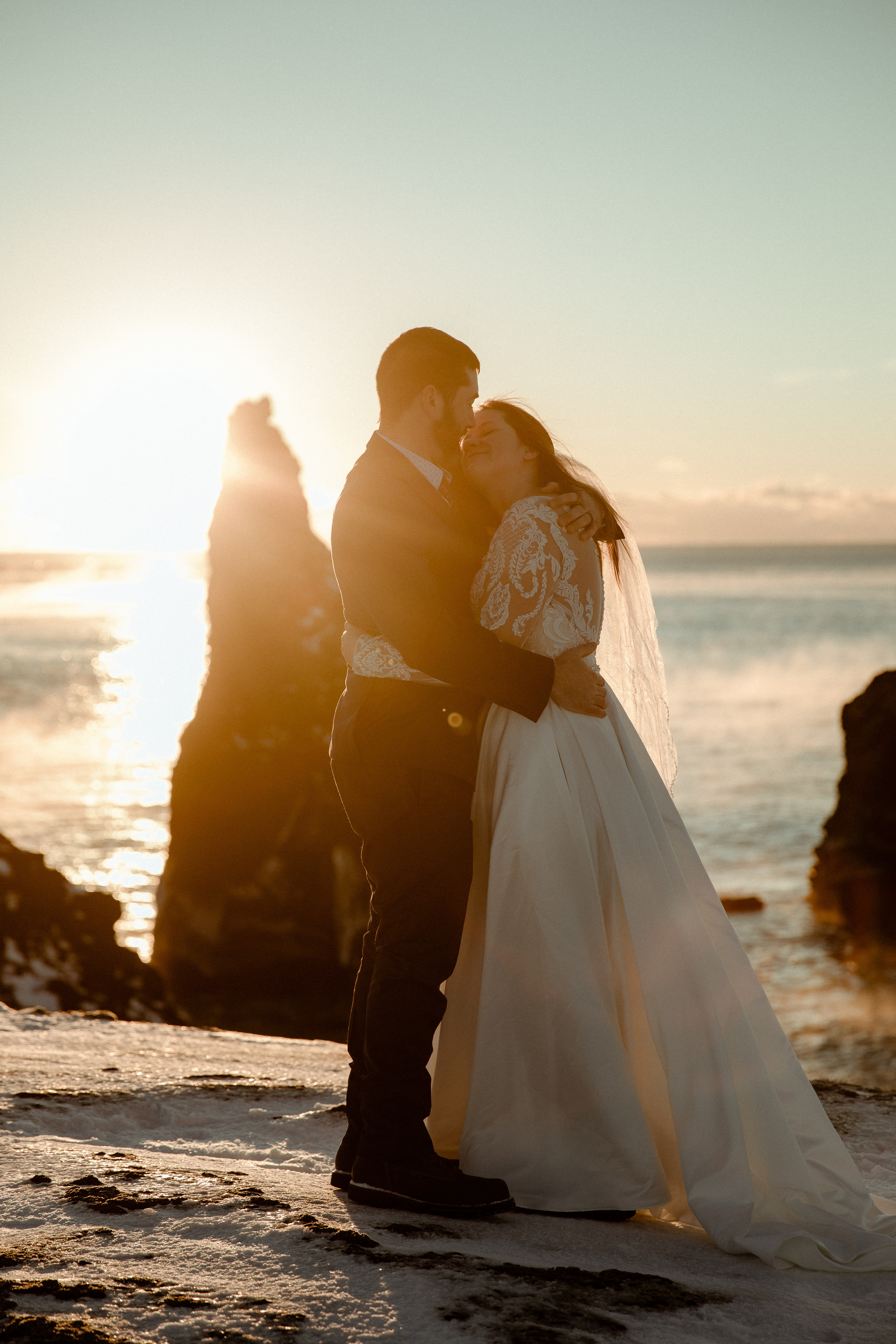 Golden Hour Elopement in Iceland. Iceland elopement photographer & videographer