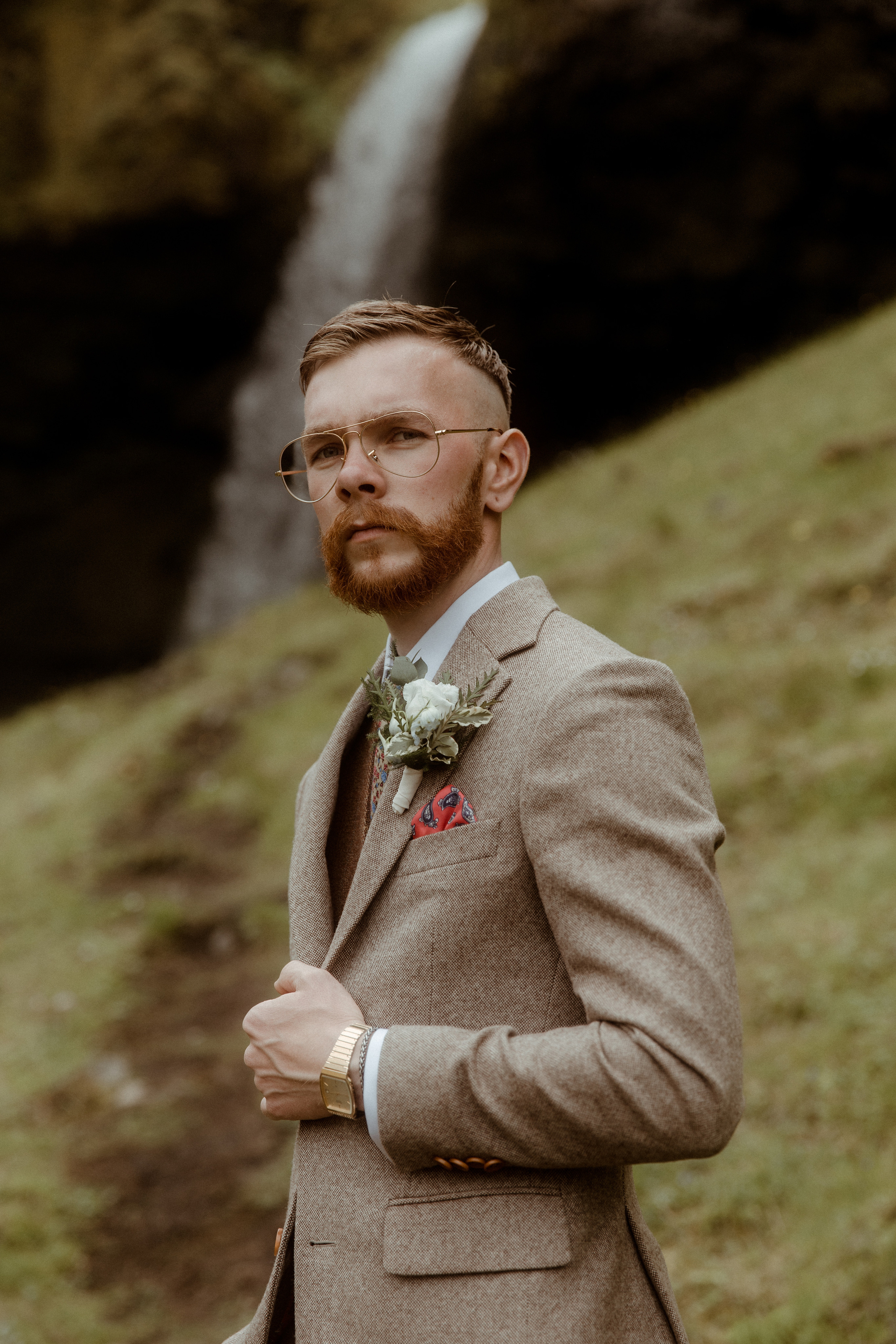 Iceland Secret Waterfall Elopement. Iceland elopement photo and video | Nikolaichik Photo