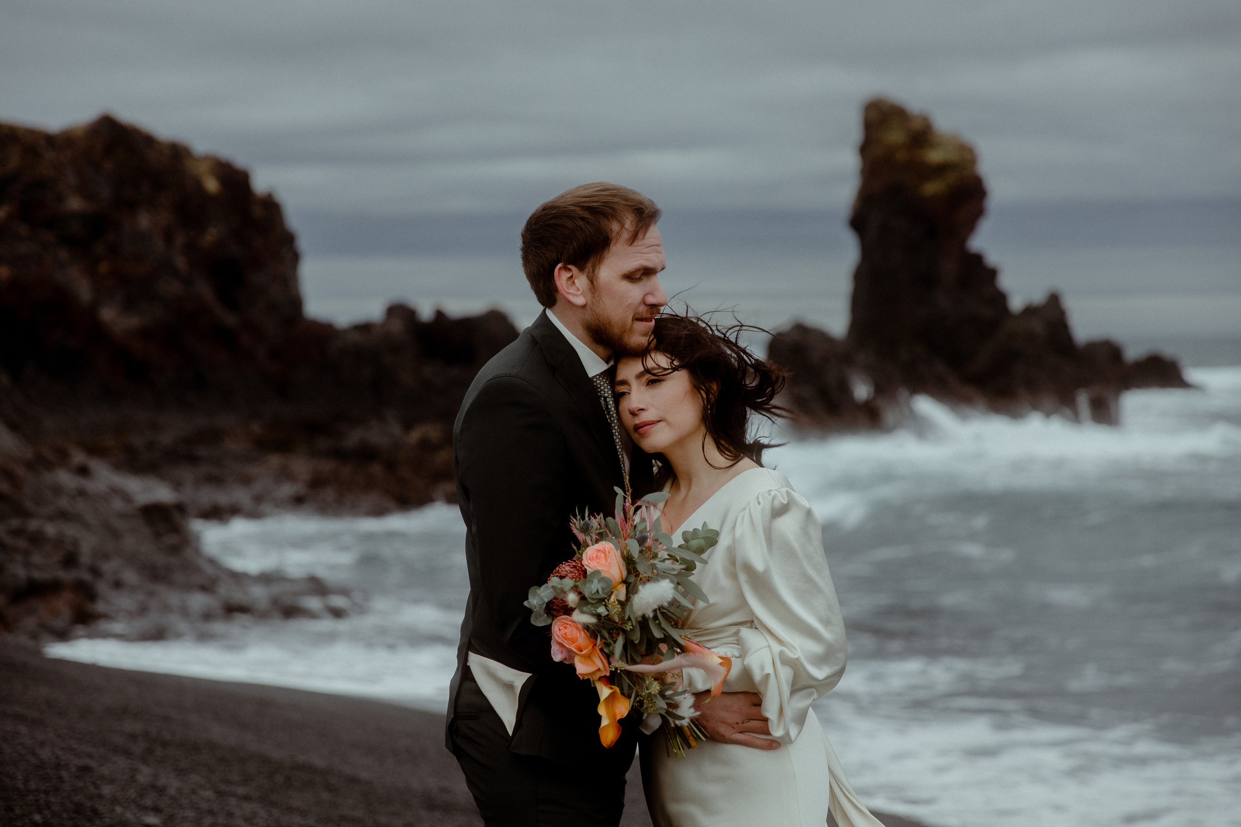 Elopement at Snaefellsnes Iceland | Wedding photos with Icelandic horses. Iceland elopement photo and video | Nikolaichik Photo
