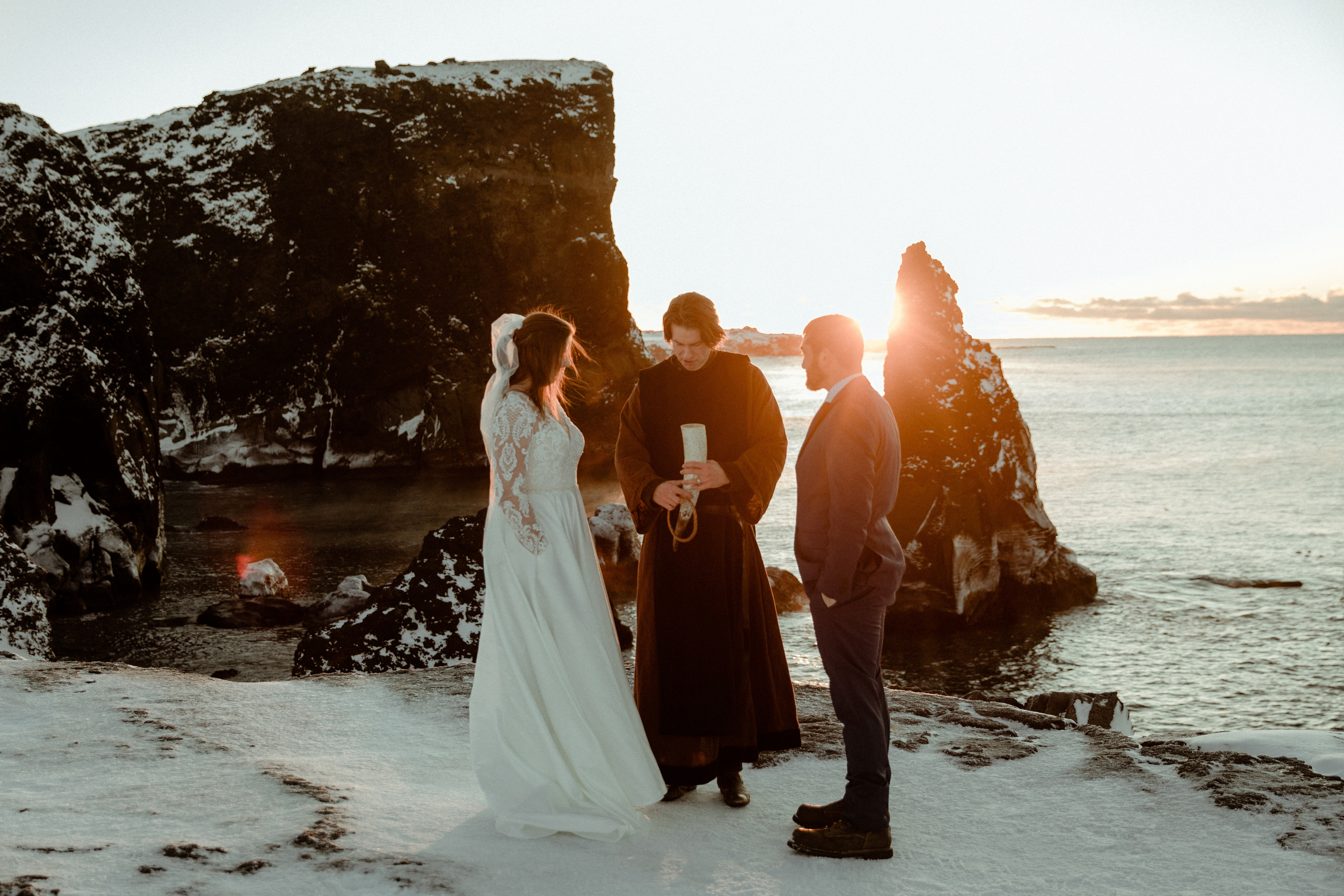 Golden Hour Elopement in Iceland. Iceland elopement photographer & videographer