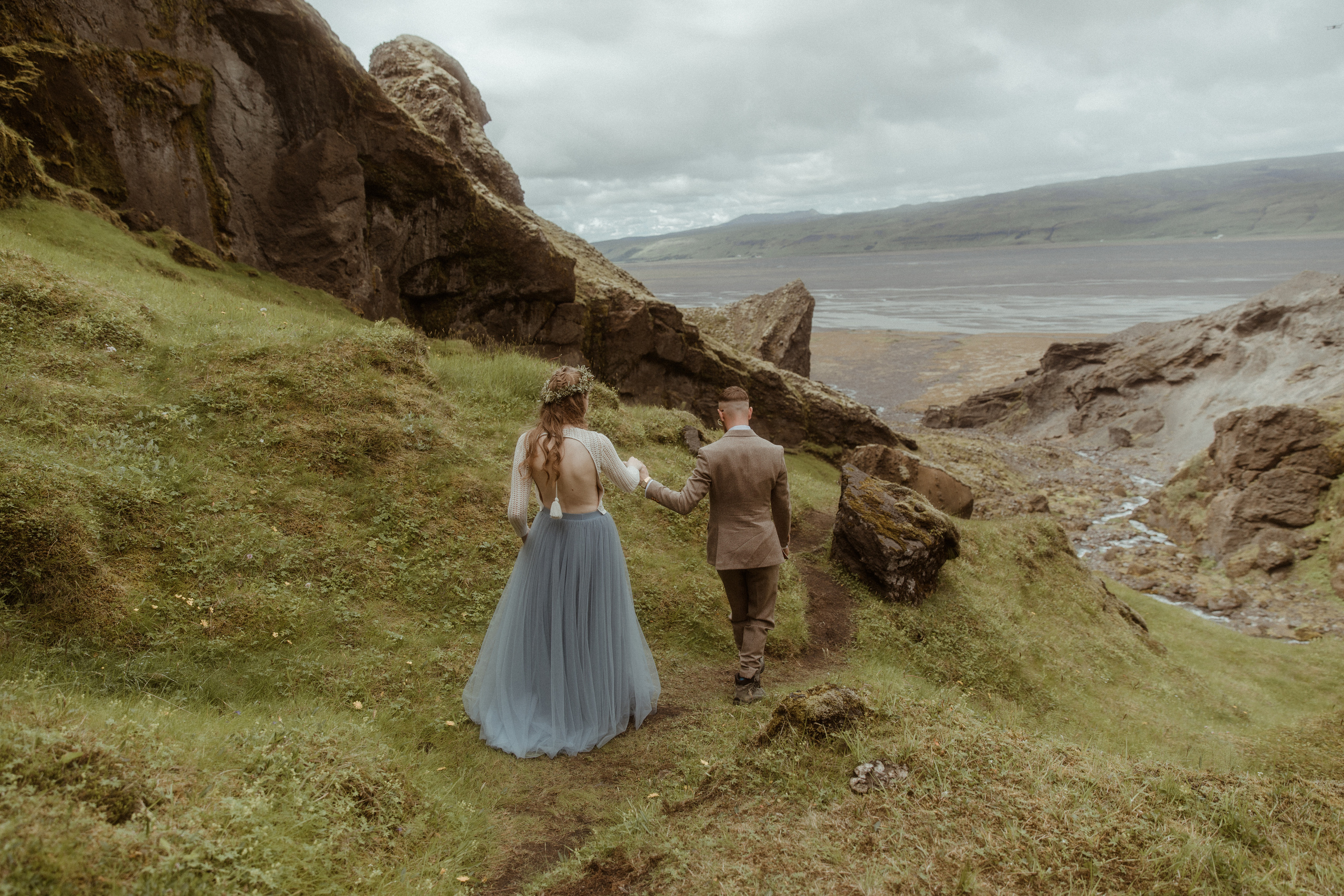 Iceland Secret Waterfall Elopement. Iceland elopement photo and video | Nikolaichik Photo