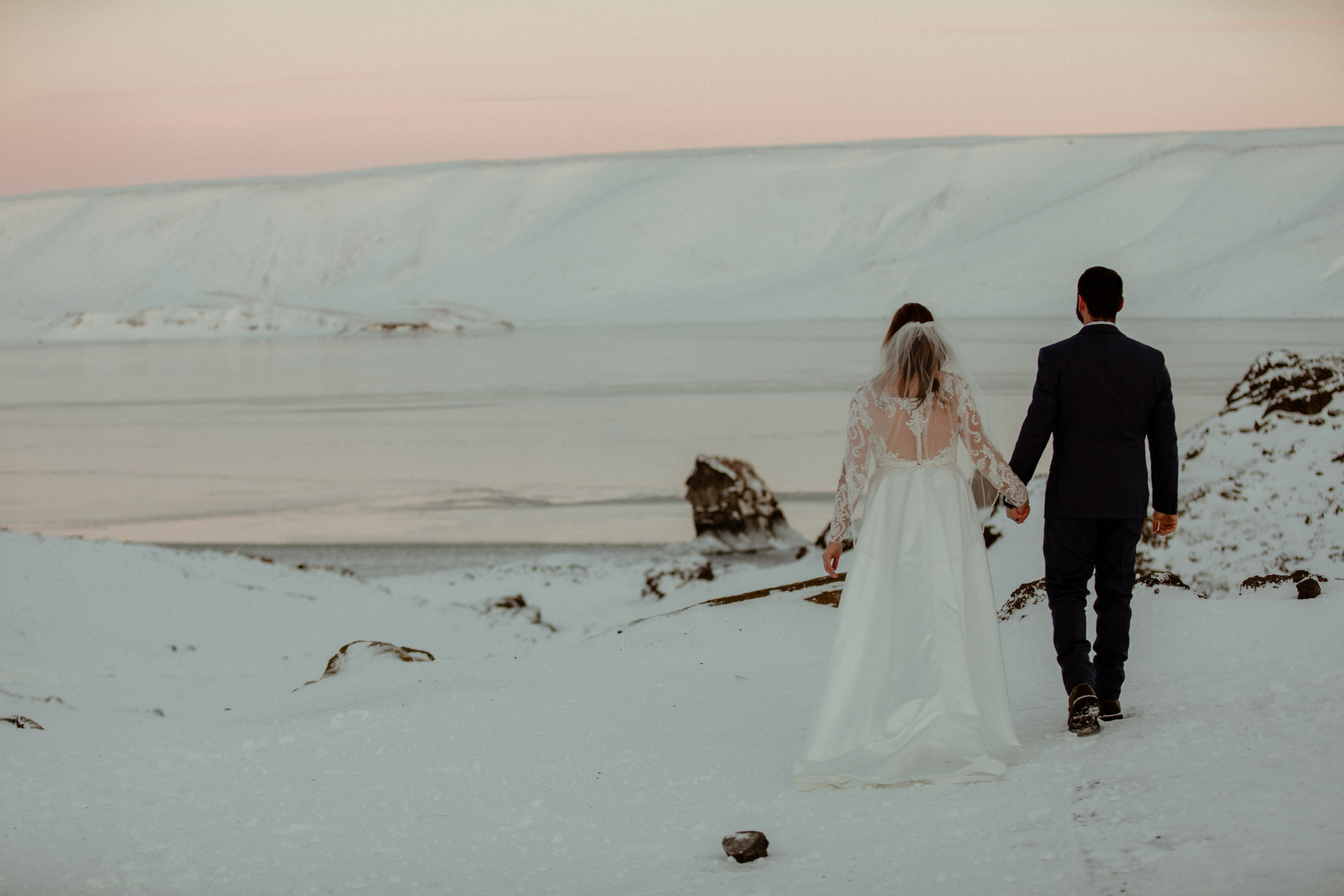 Golden Hour Elopement in Iceland. Iceland elopement photographer & videographer