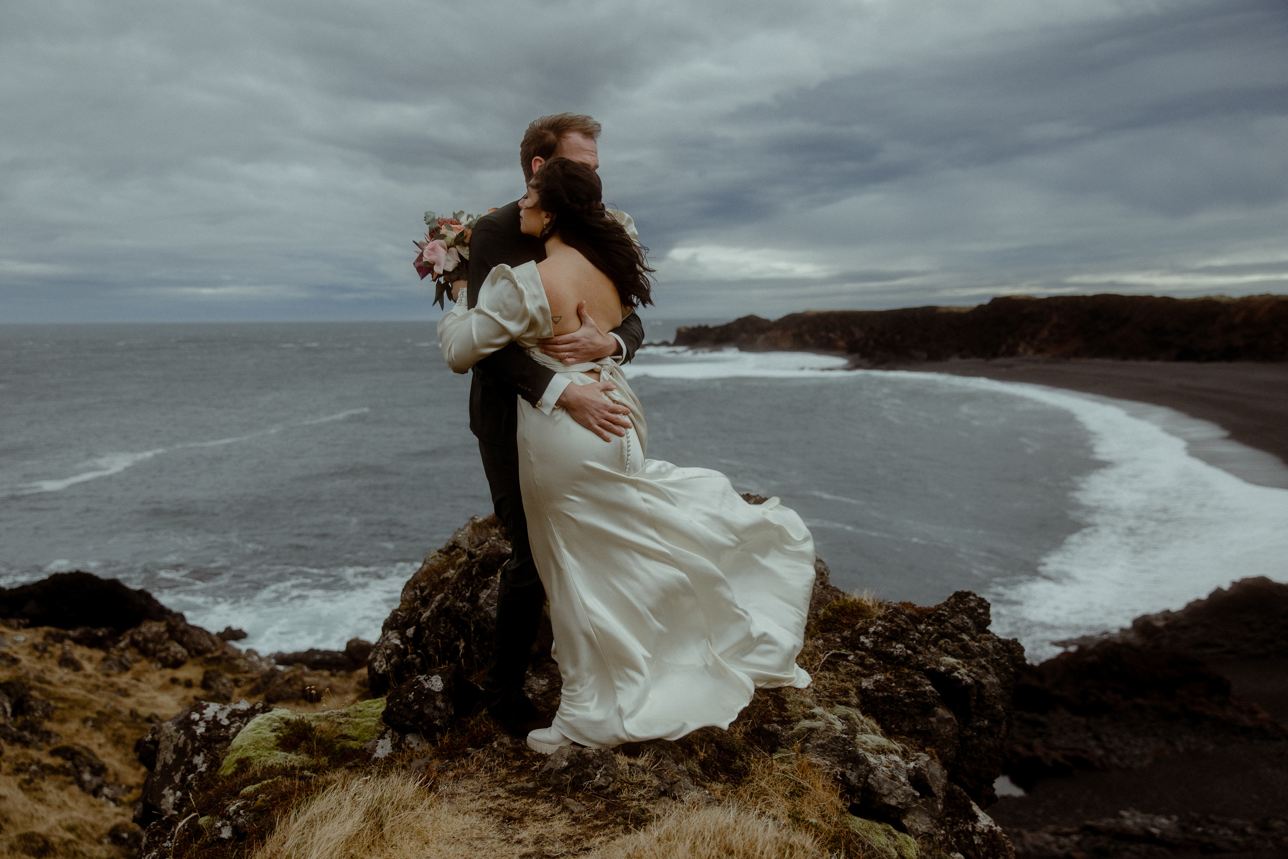 Elopement at Snaefellsnes Iceland | Wedding photos with Icelandic horses. Iceland elopement photo and video | Nikolaichik Photo