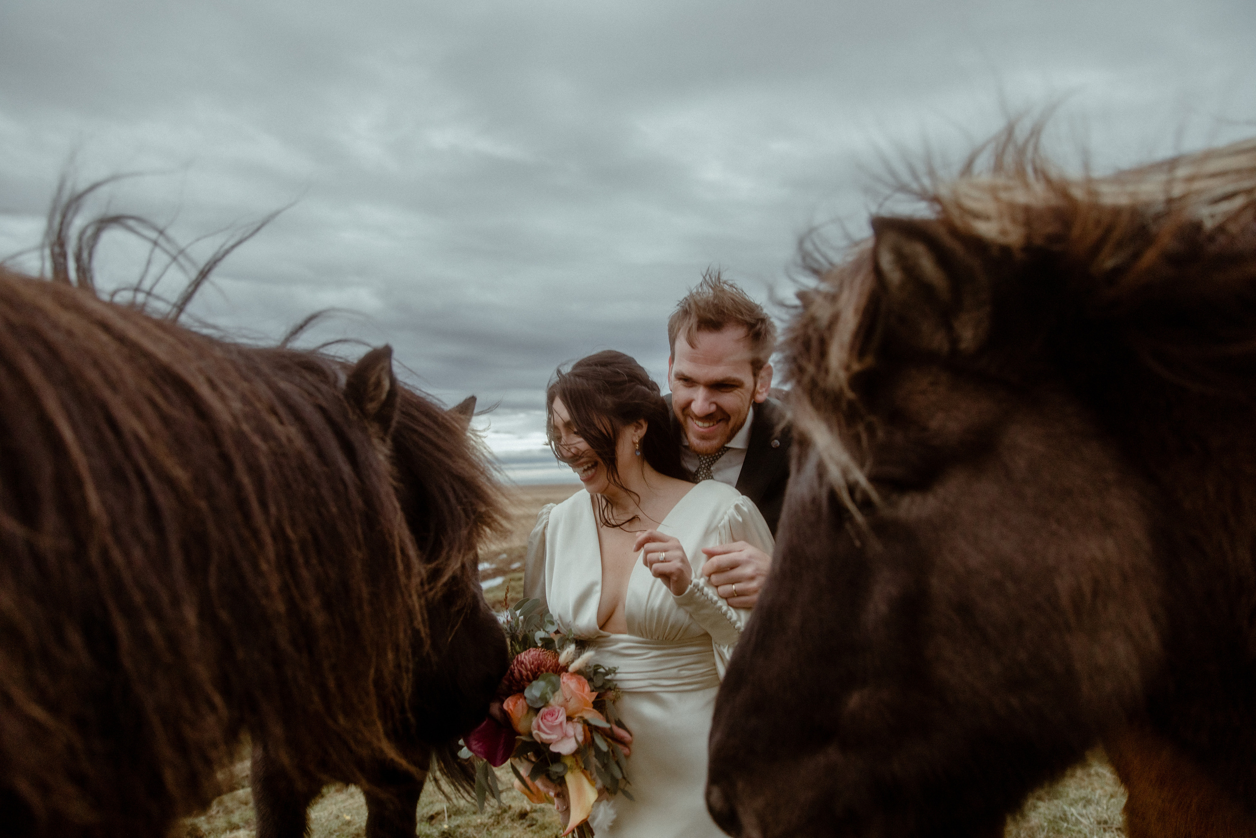 Elopement at Snaefellsnes Iceland | Wedding photos with Icelandic horses. Iceland elopement photo and video | Nikolaichik Photo