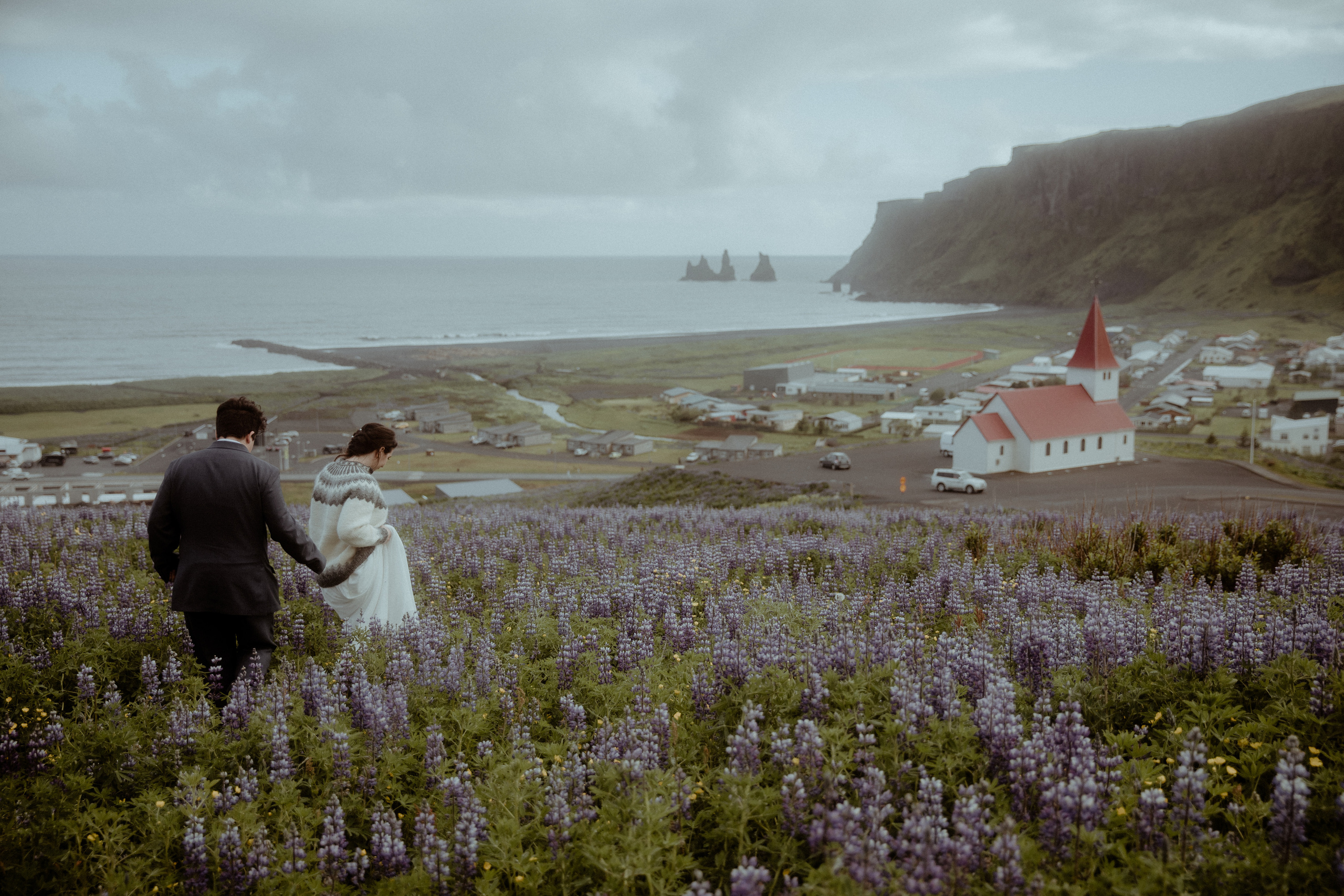Private Black Sand Beach Elopement. Iceland elopement photographer & videographer