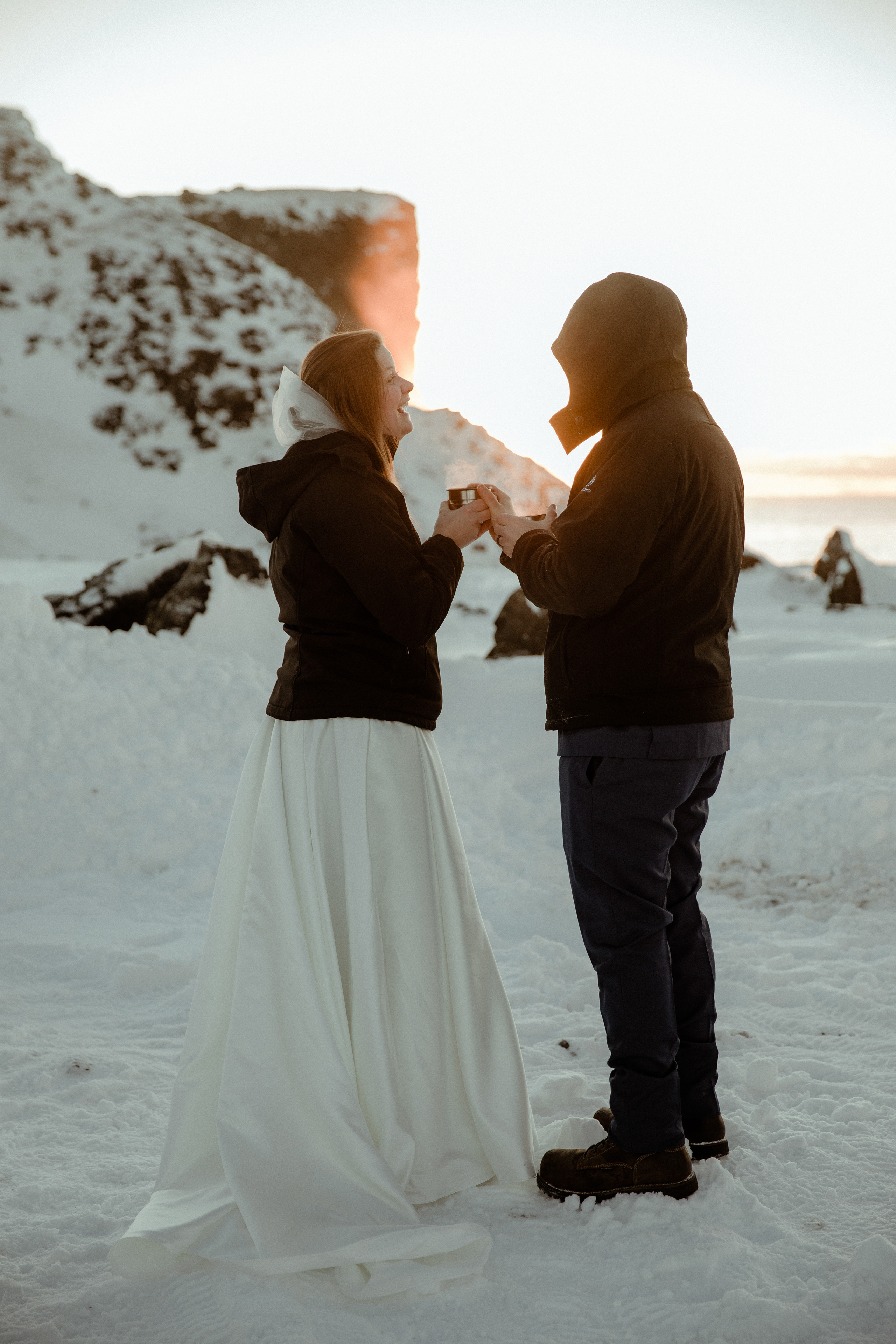Golden Hour Elopement in Iceland. Iceland elopement photographer & videographer