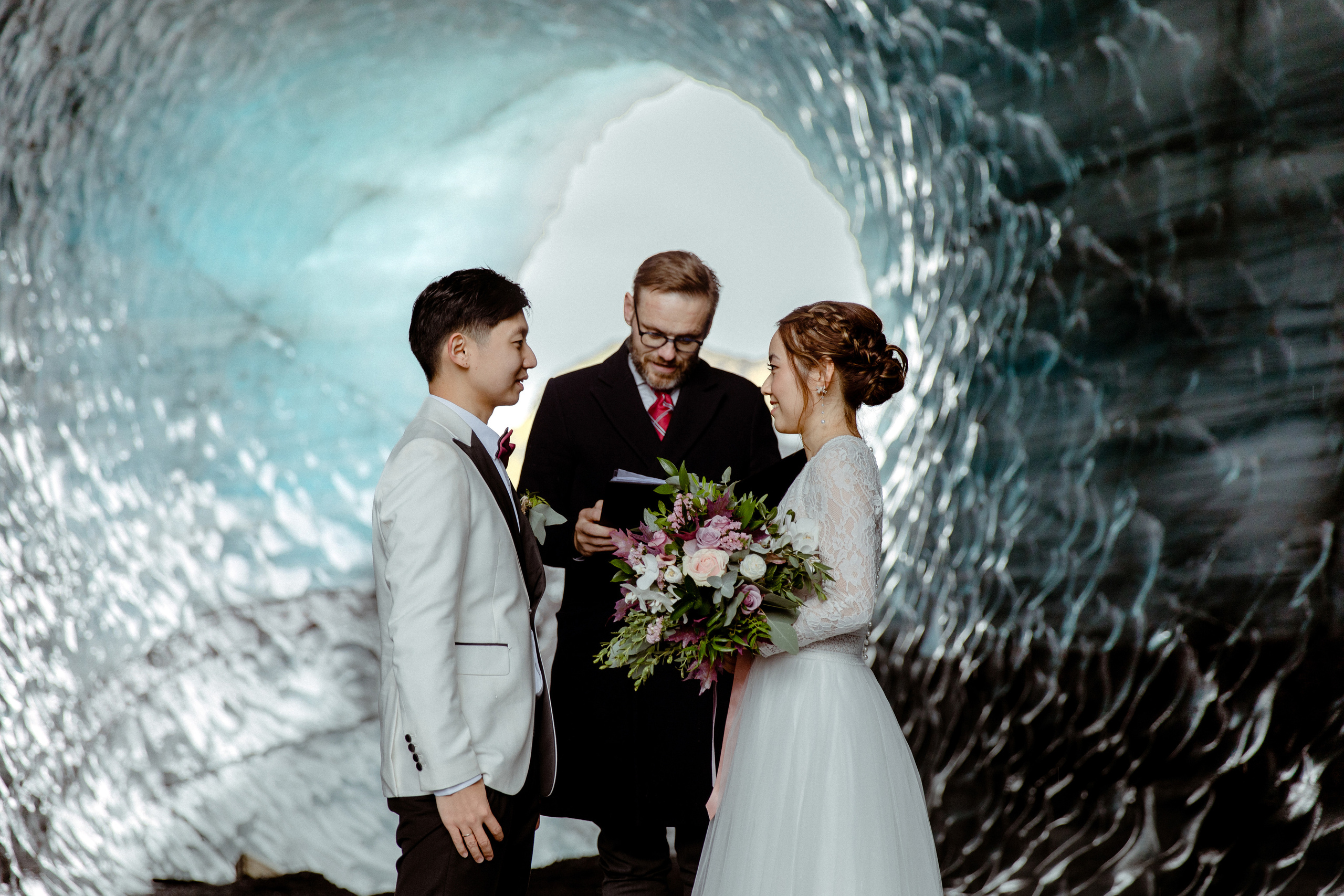 Adventure Ice Cave Elopement in Iceland. Iceland elopement photographer & videographer