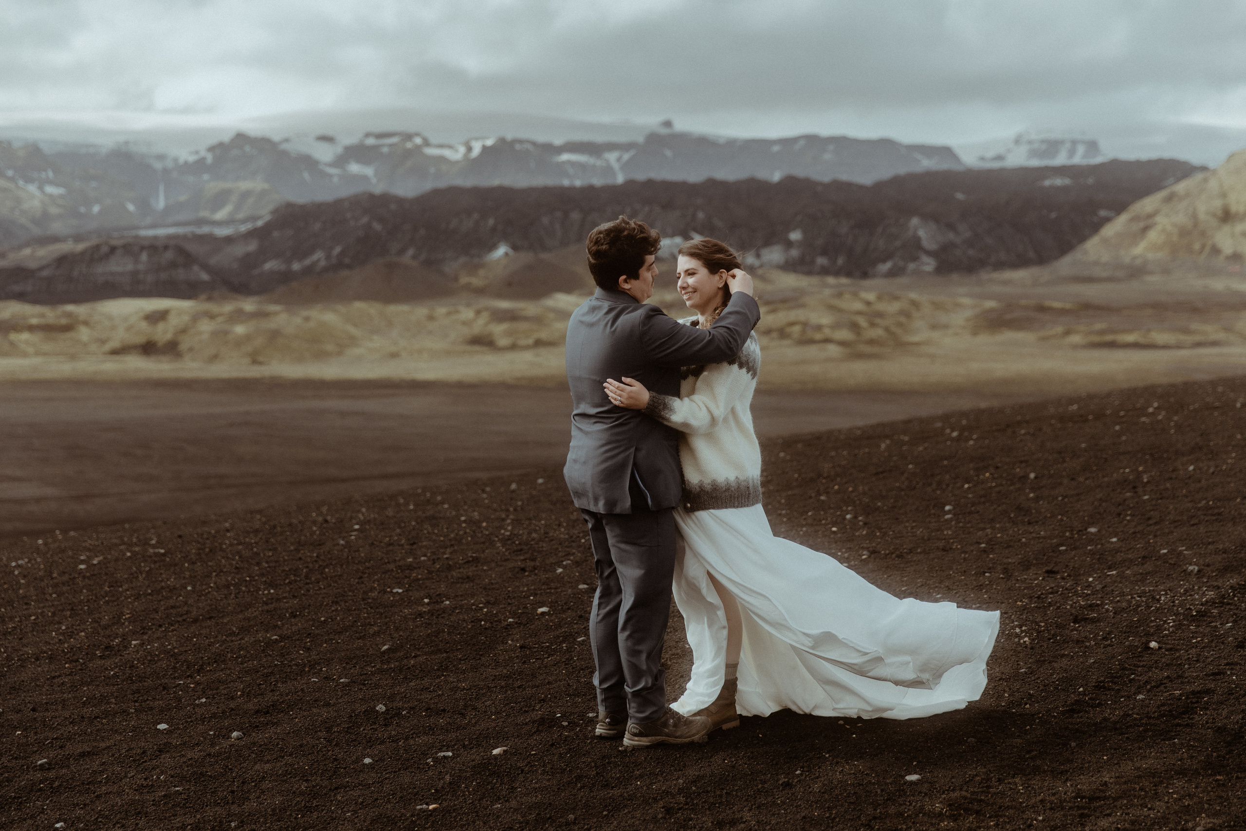 Private Black Sand Beach Elopement. Iceland elopement photographer & videographer