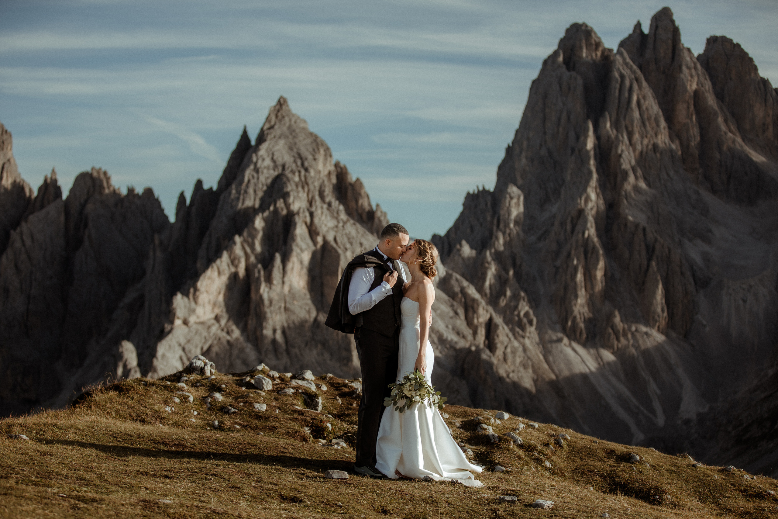 Sunrise Dolomites Elopement. Iceland elopement photographer & videographer