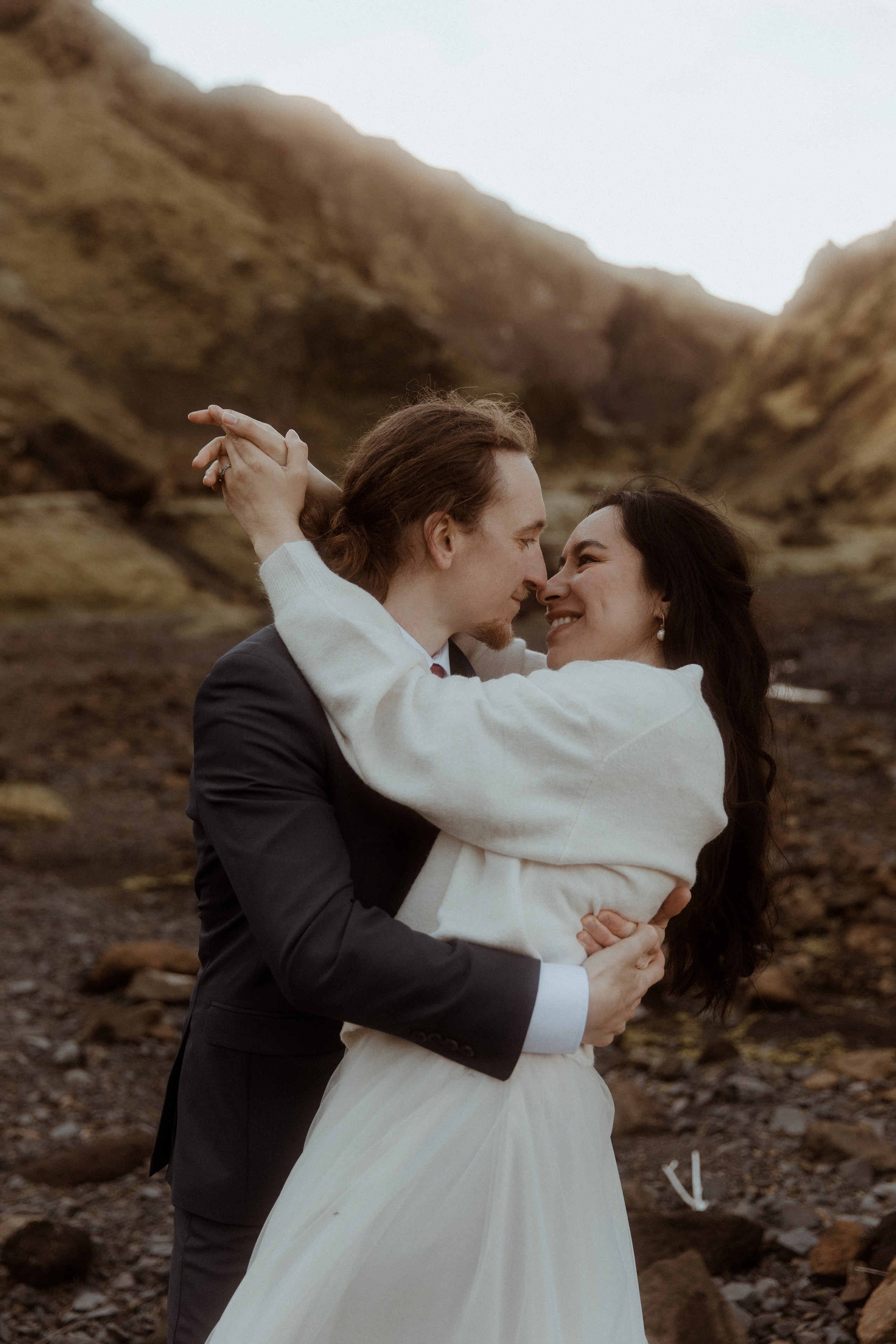 Hiking Iceland Elopement. Iceland elopement photographer & videographer