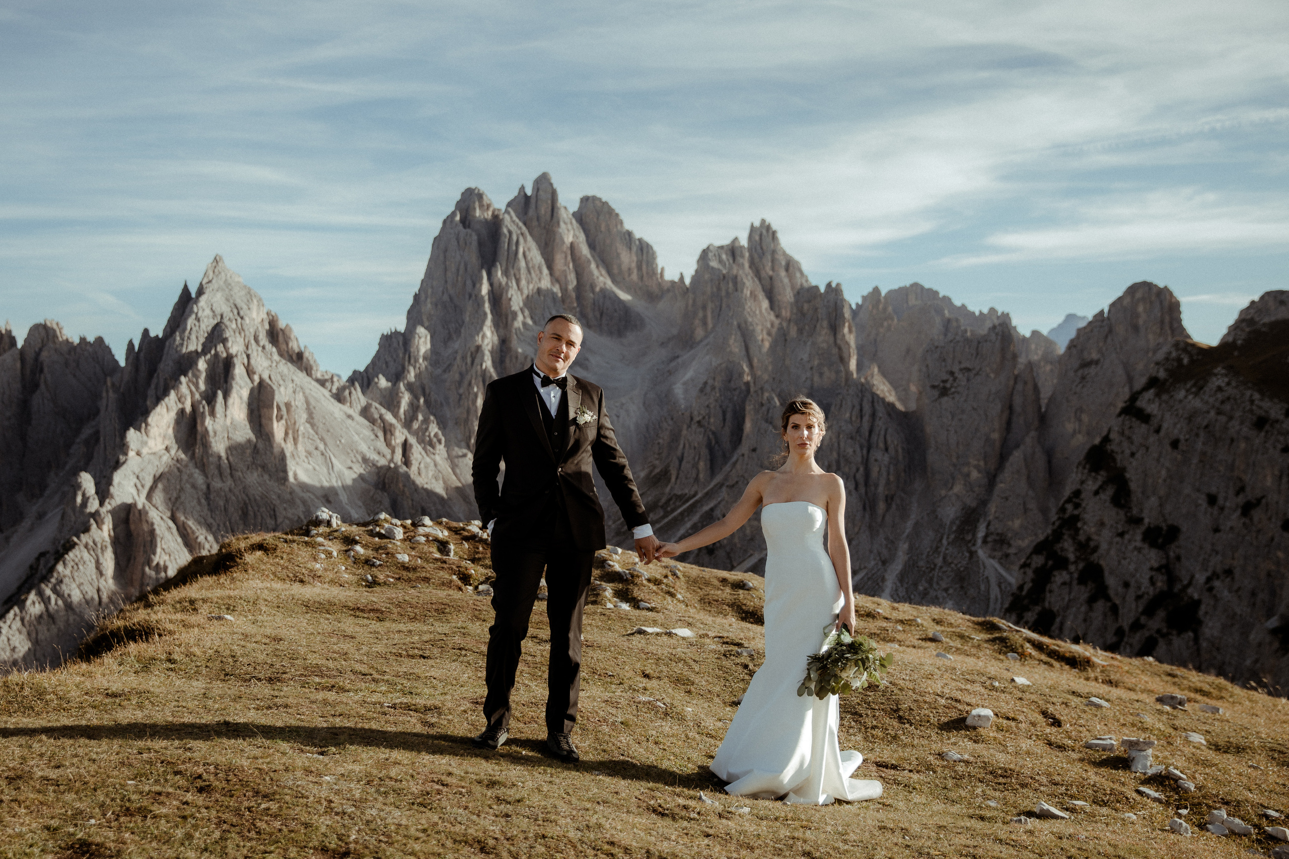 Sunrise Dolomites Elopement. Iceland elopement photographer & videographer