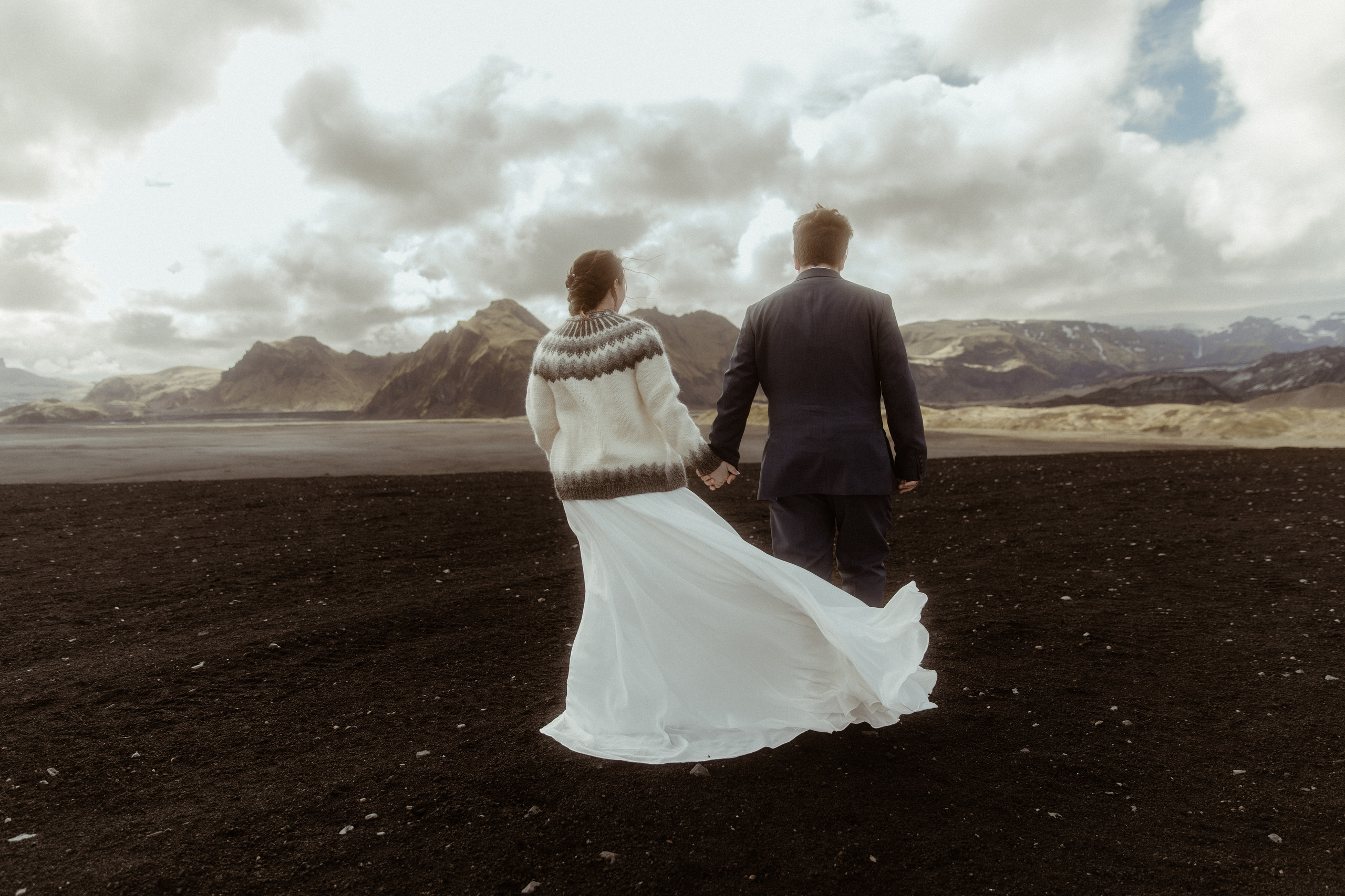 Private Black Sand Beach Elopement. Iceland elopement photographer & videographer
