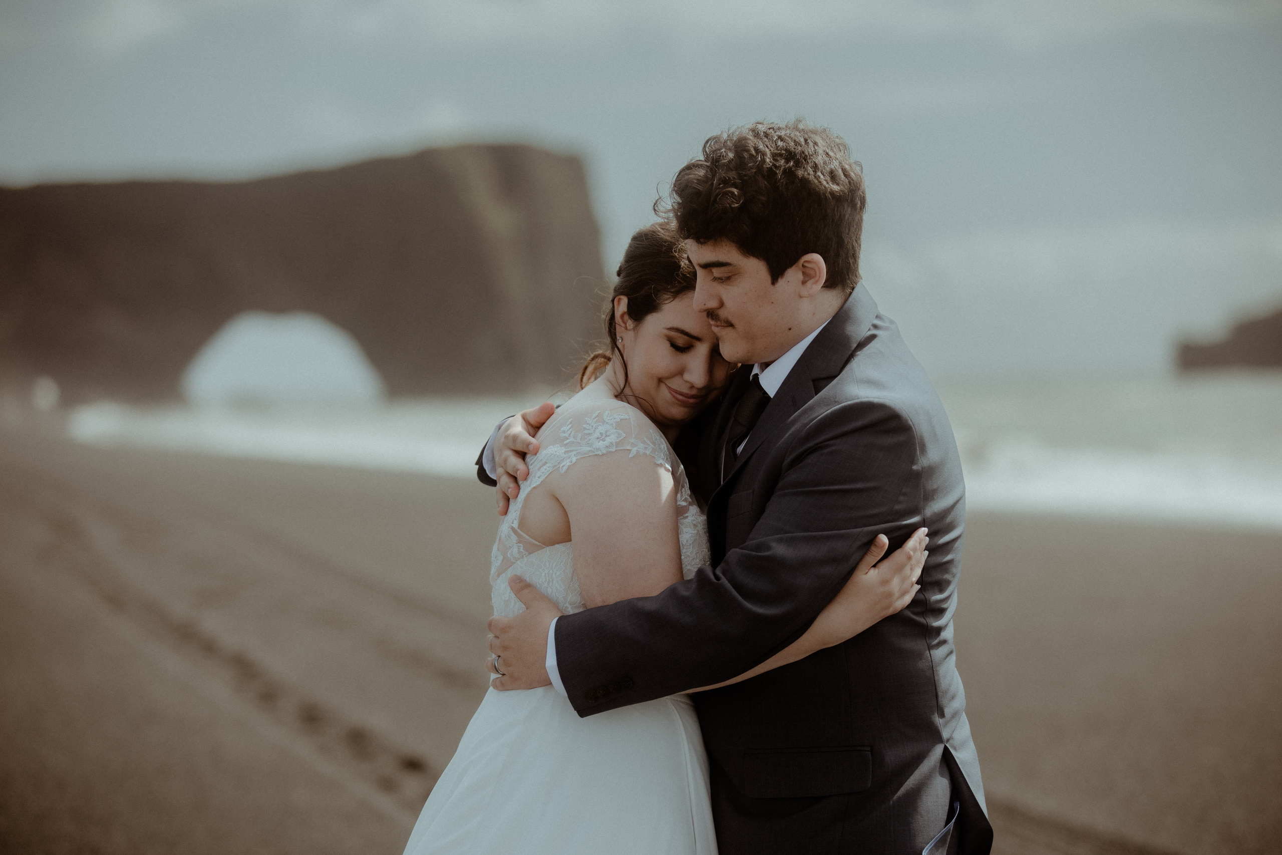 Private Black Sand Beach Elopement. Iceland elopement photographer & videographer