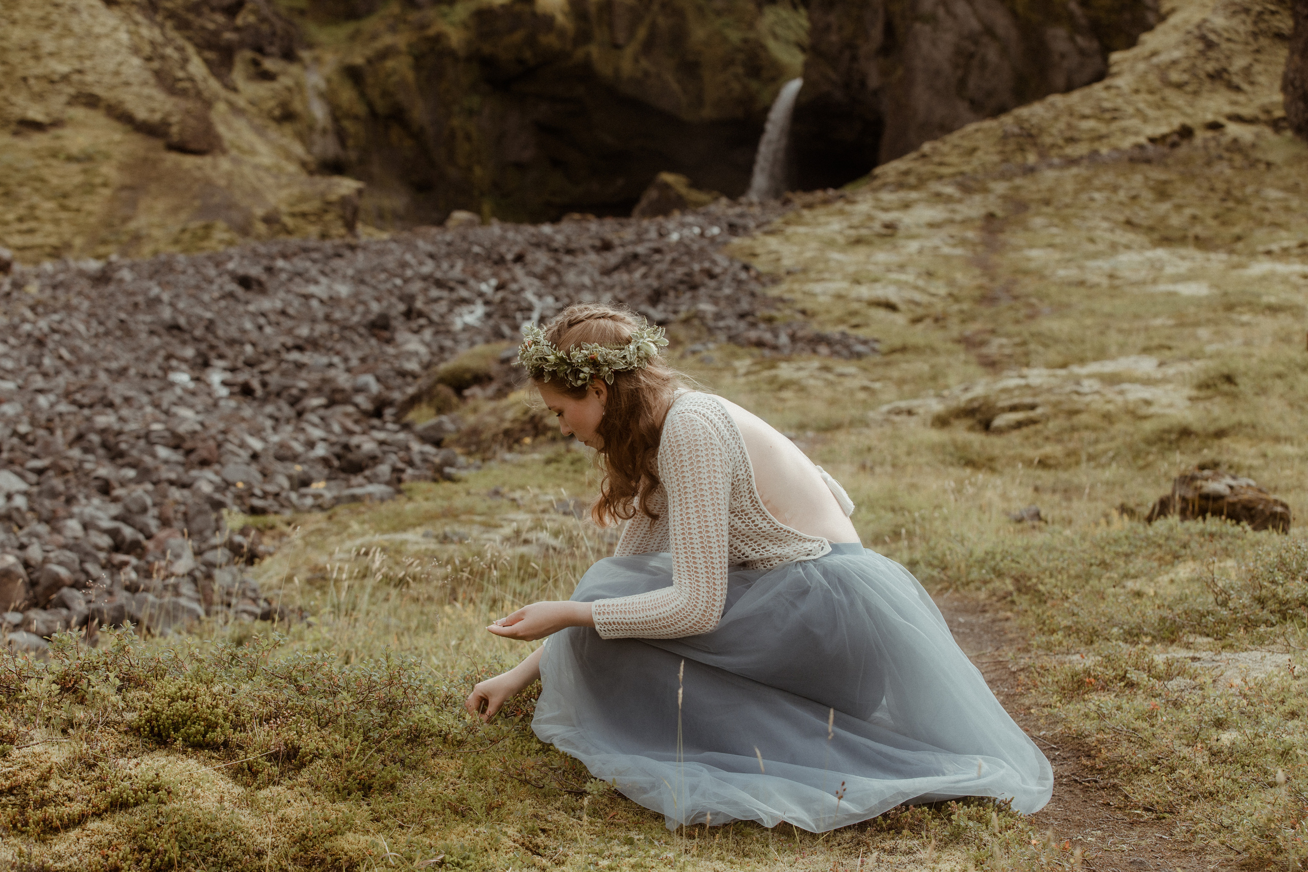 Iceland Secret Waterfall Elopement. Iceland elopement photo and video | Nikolaichik Photo