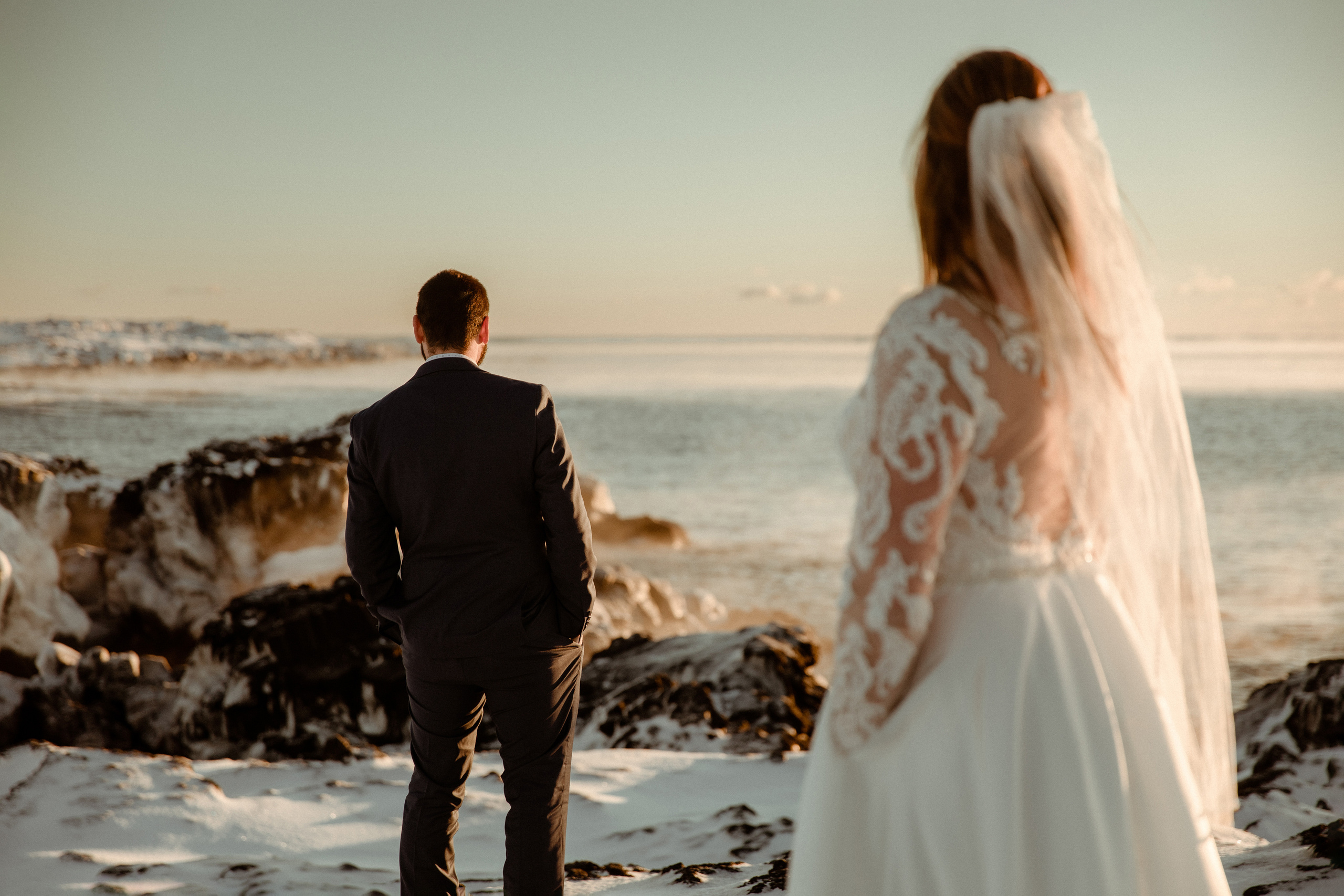 Golden Hour Elopement in Iceland. Iceland elopement photographer & videographer