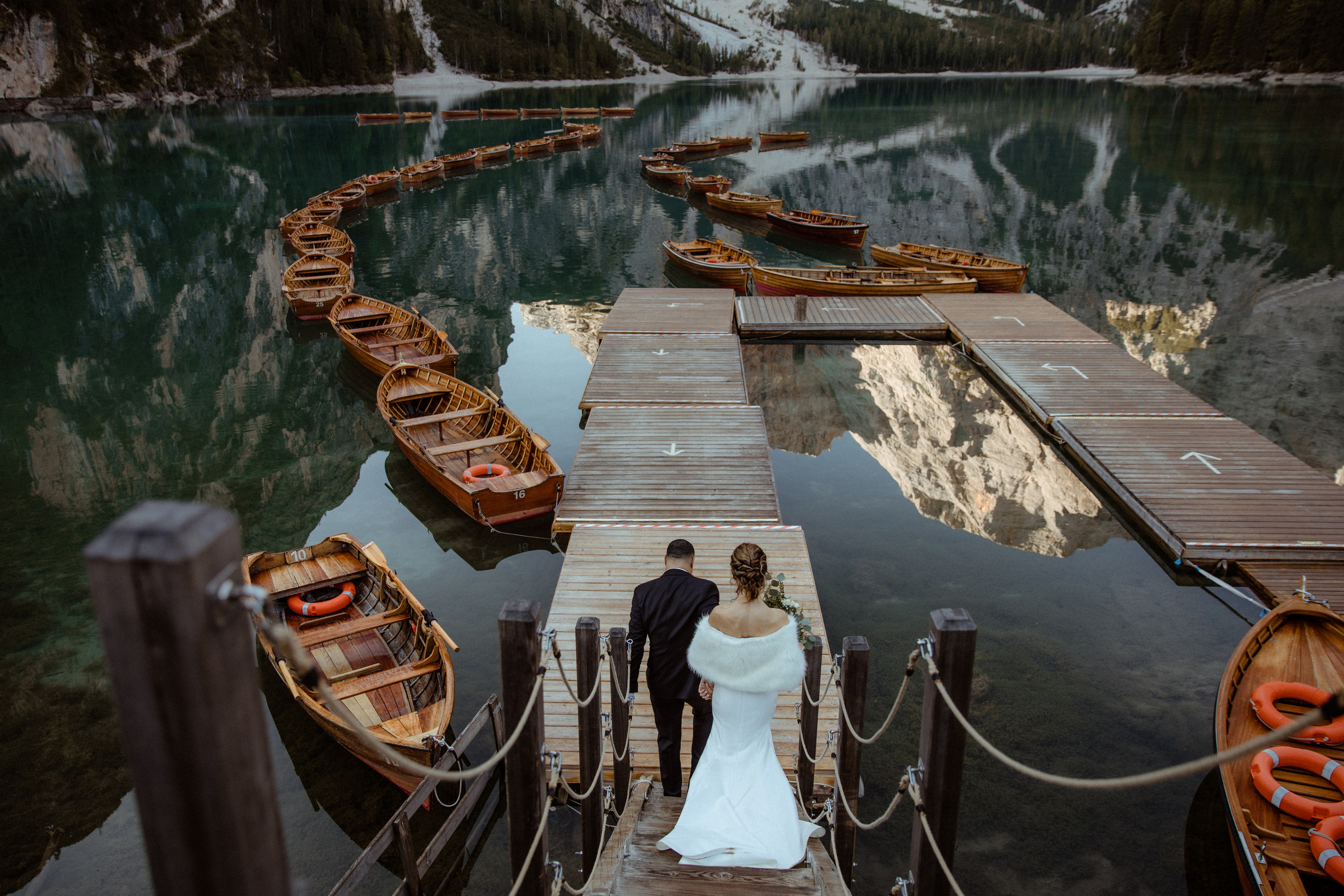 Sunrise Dolomites Elopement. Iceland elopement photographer & videographer