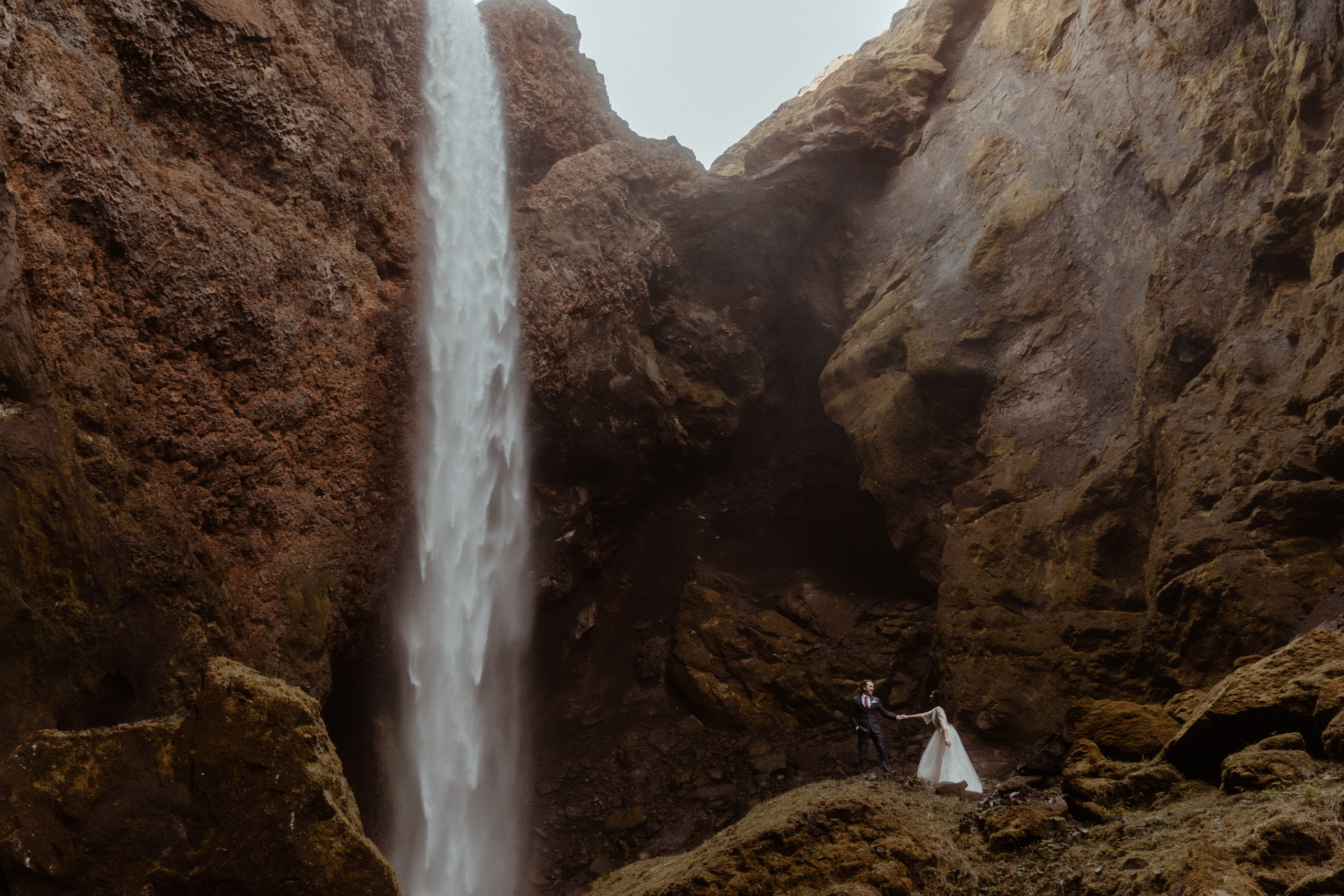 Hiking Iceland Elopement. Iceland elopement photographer & videographer
