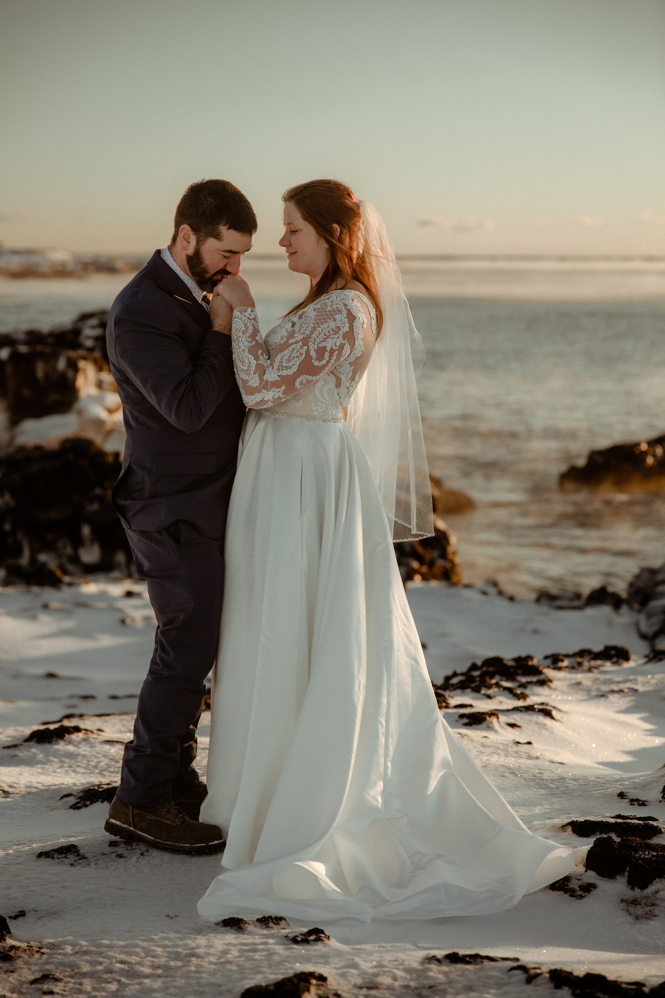 Golden Hour Elopement in Iceland. Iceland elopement photographer & videographer
