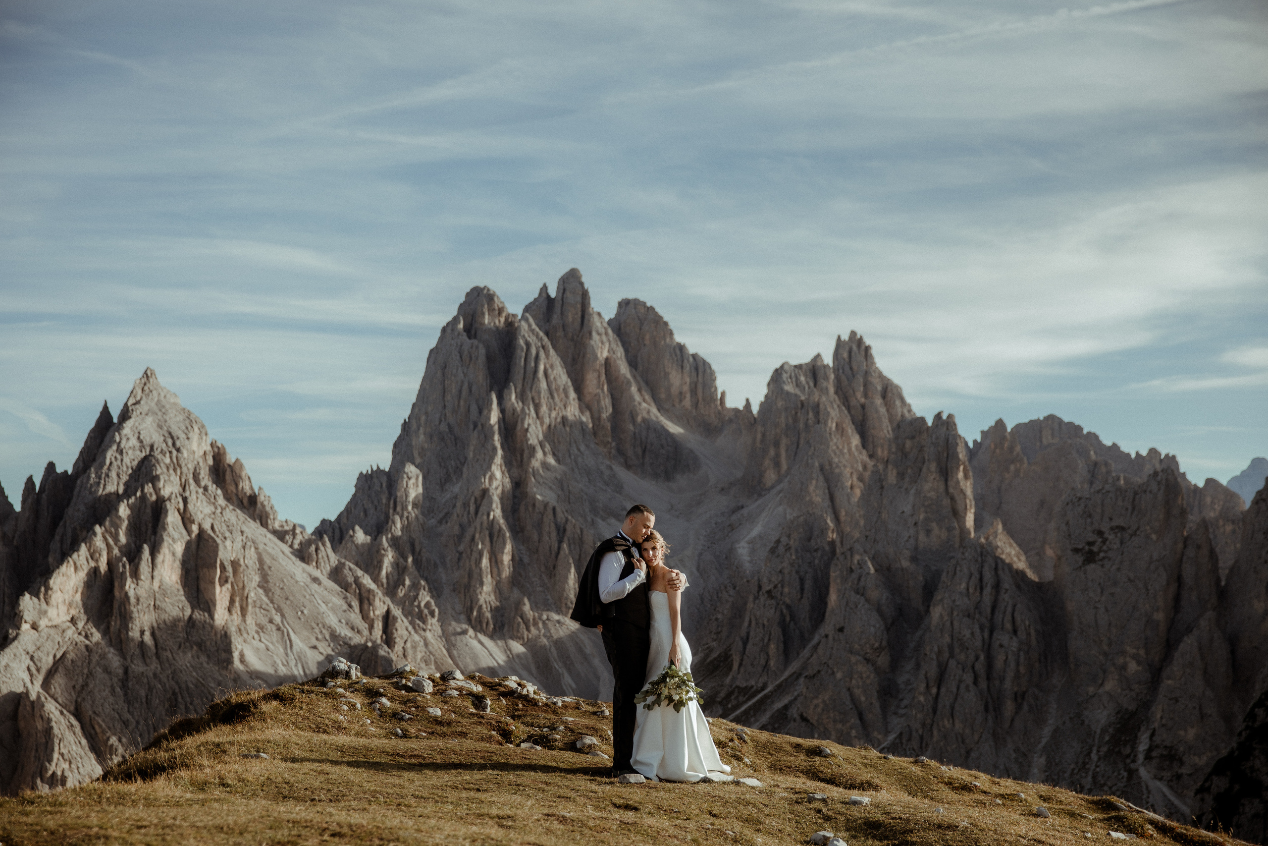 Sunrise Dolomites Elopement. Iceland elopement photographer & videographer