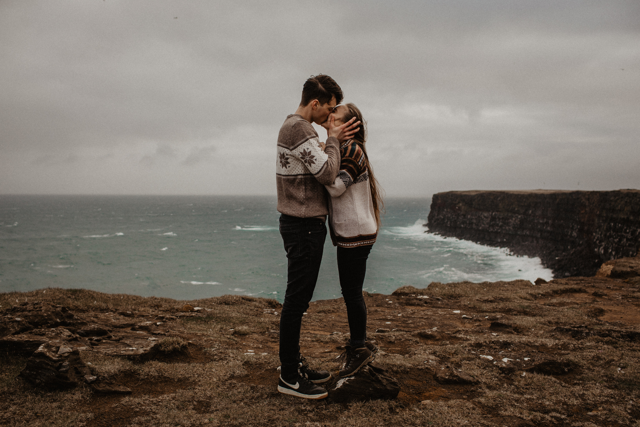 Couple photoshoot in front of volcano eruption in Iceland. Iceland elopement photo and video | Nikolaichik Photo